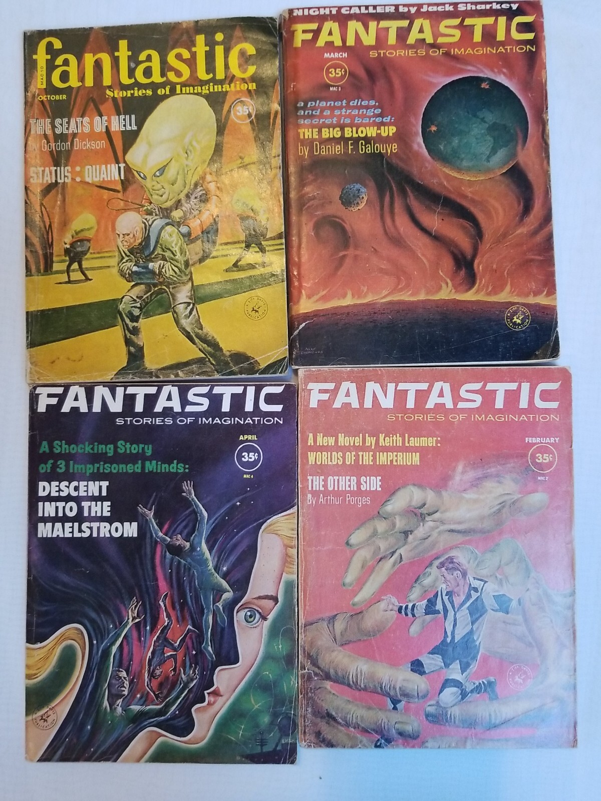 Vintage 1960, 1961 FANTASTIC Stories of Imagination Lot of 4 (8.1)