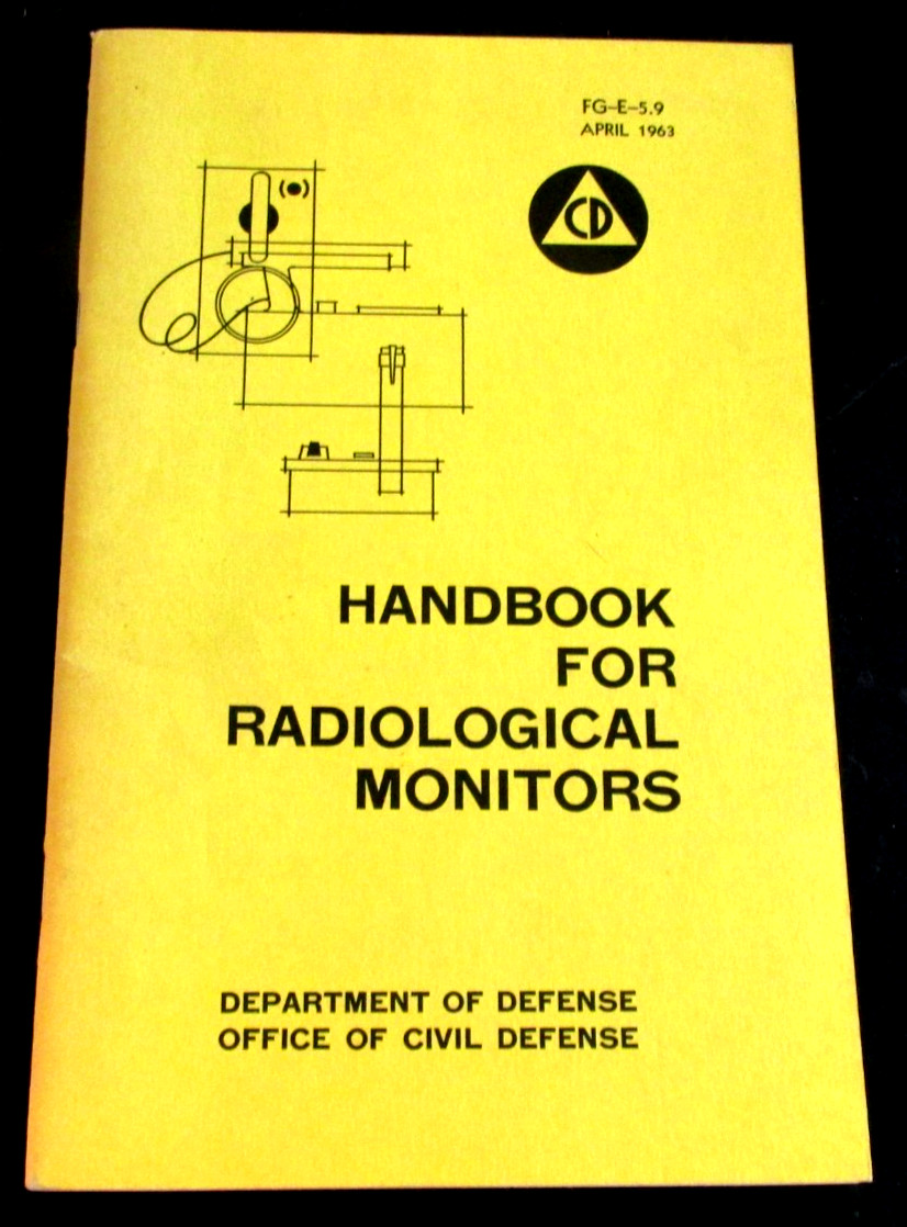 VTG 1963 Handbook for Radiological Monitors Department of Defense Diagrams 41p