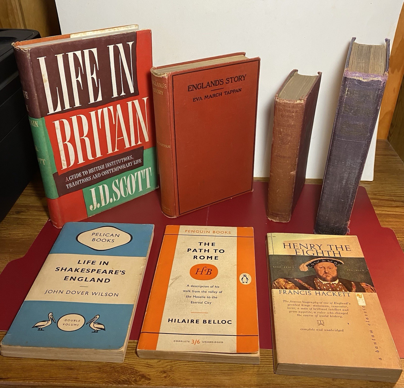 Vintage British History & Travel Book Lot (7) – 1901-1950s – Hardcover & Penguin