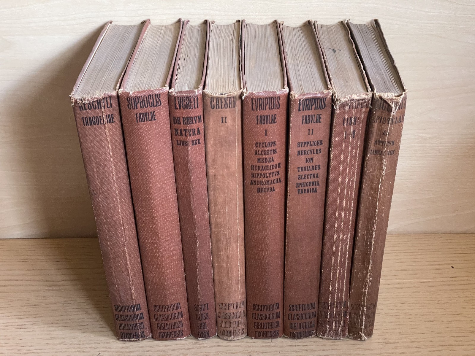 8 x SCRIPTORUM CLASSICORUM BIBLIOTHECA OXONIENSIS Classic Texts Oxford Greek