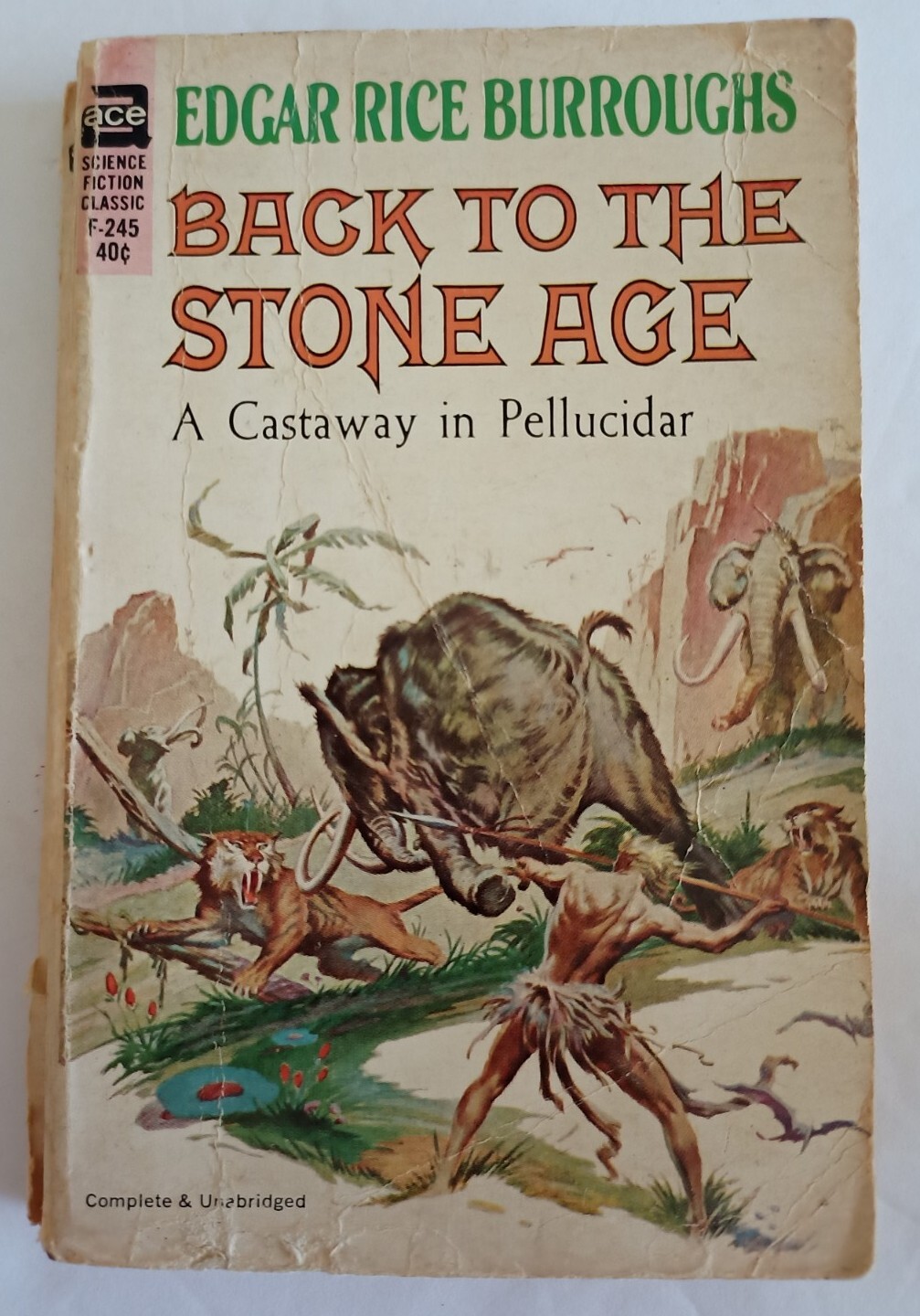 Back To The Stone Age by Edgar Rice Burroughs Ace Books Paperback