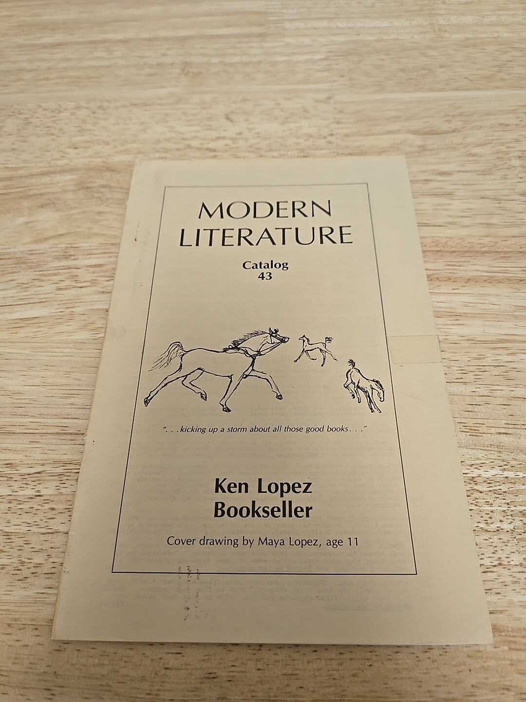 Ken Lopez Bookseller Rare Book Catalog 43 Modern Literature