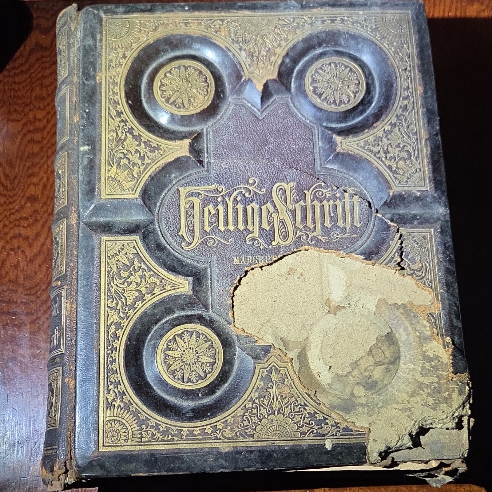 A. J. Holman & Co. Heilige Schrift German Bible Hardcover Illustrated 1882