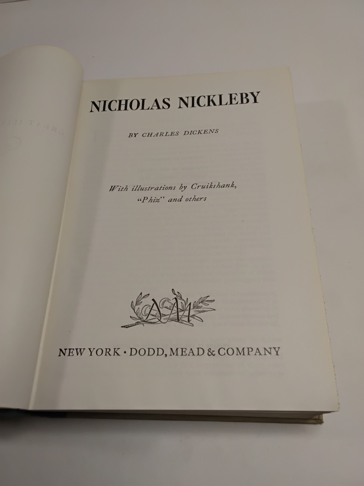 Nicholas Nickleby By Charles Dickens – 1944 Dodd, Mead Hardcover – NICE Condit