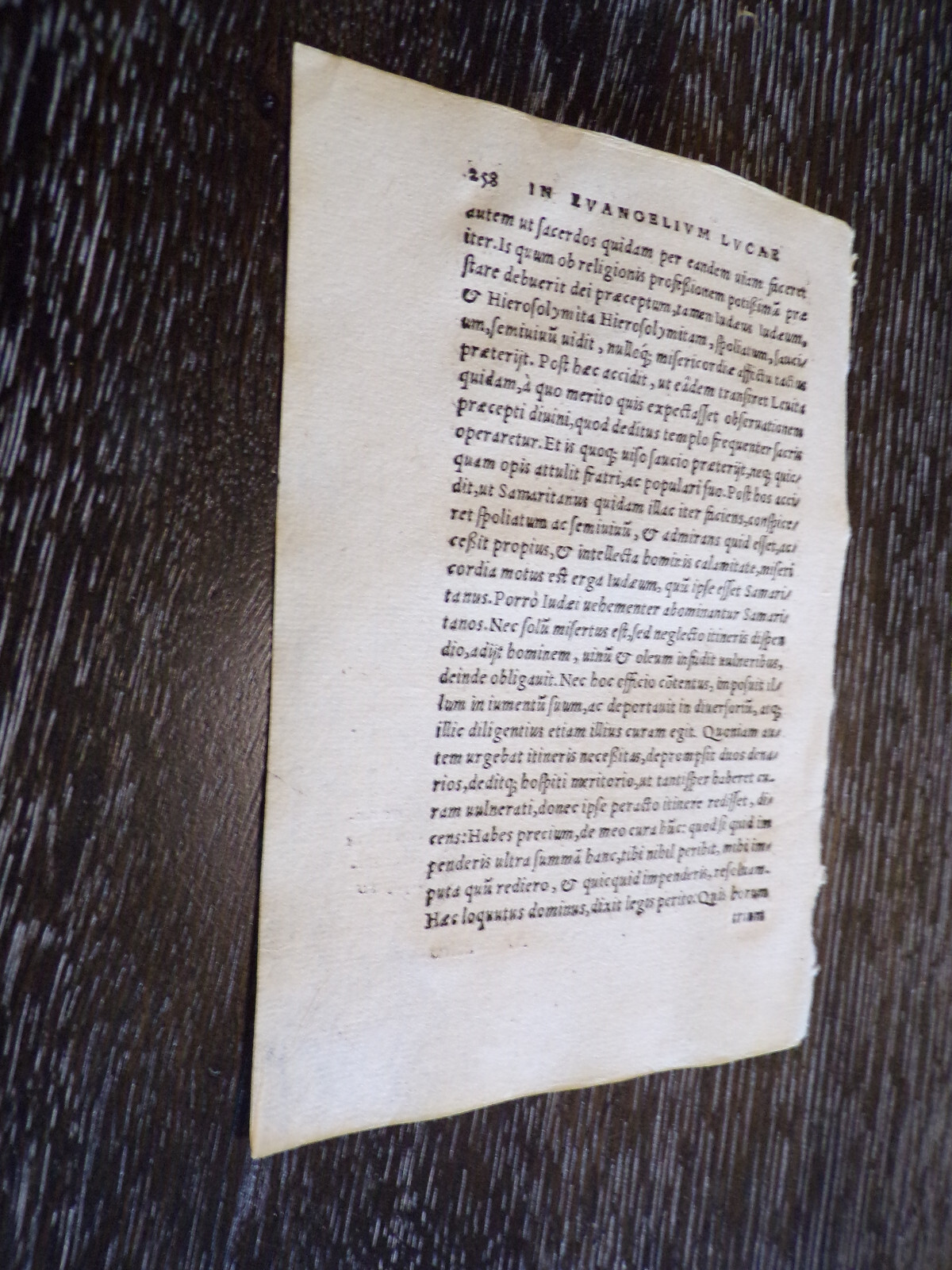 1523-ERASMUS-Bible Leaf- Paraphrase of Gospel of Luke-Chapter 1 1 Octavo-Latin
