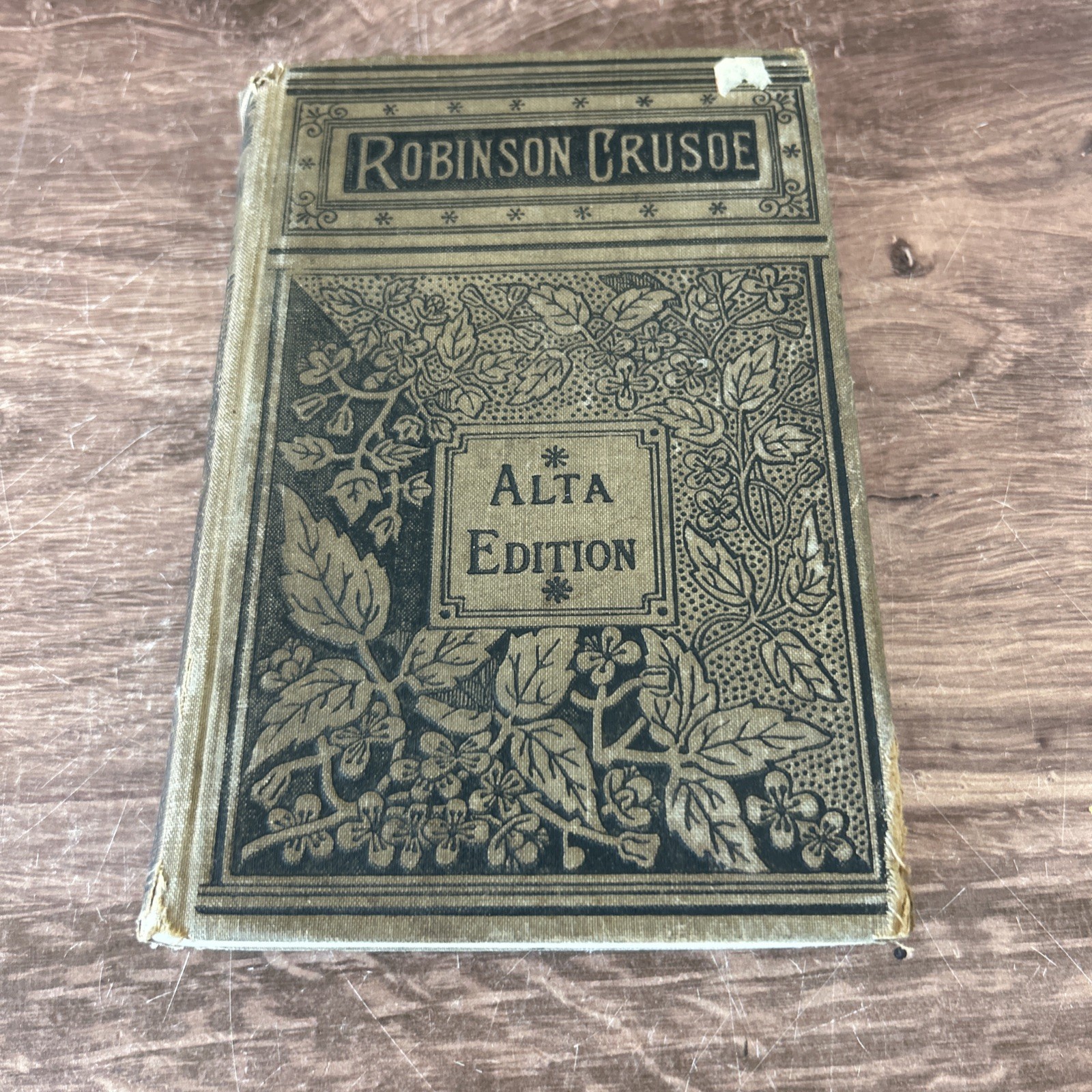 Antique Alta Edition Porter & Coates Embossed Cover Robinson Crusoe-POOR CONDI..
