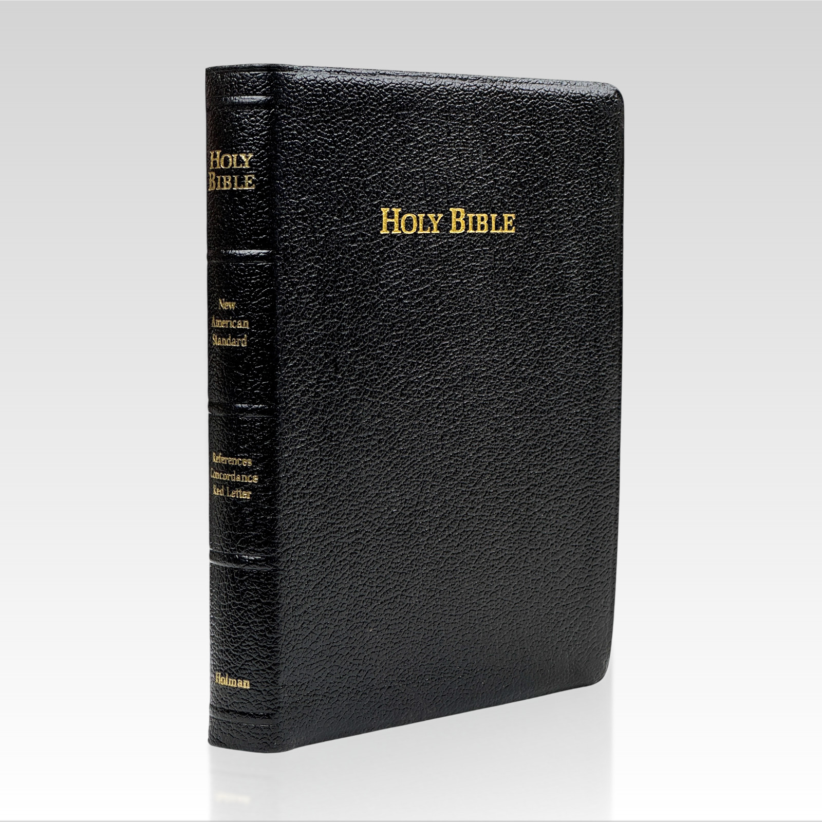 1985 Holy Bible NAS Crown Reference Edition GENUINE LEATHER VG