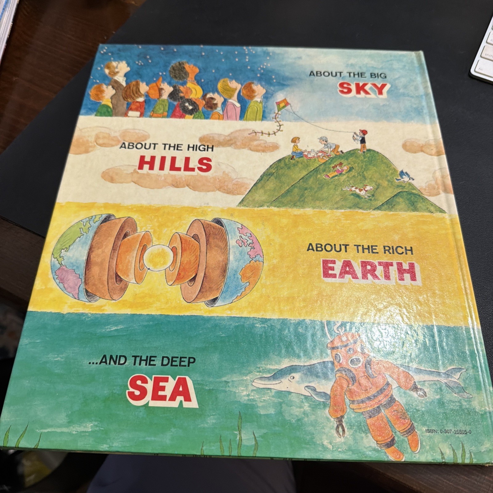 1978 Joe Kaufman’s About The Sky Hills Earth Sea Golden Press Golden Book