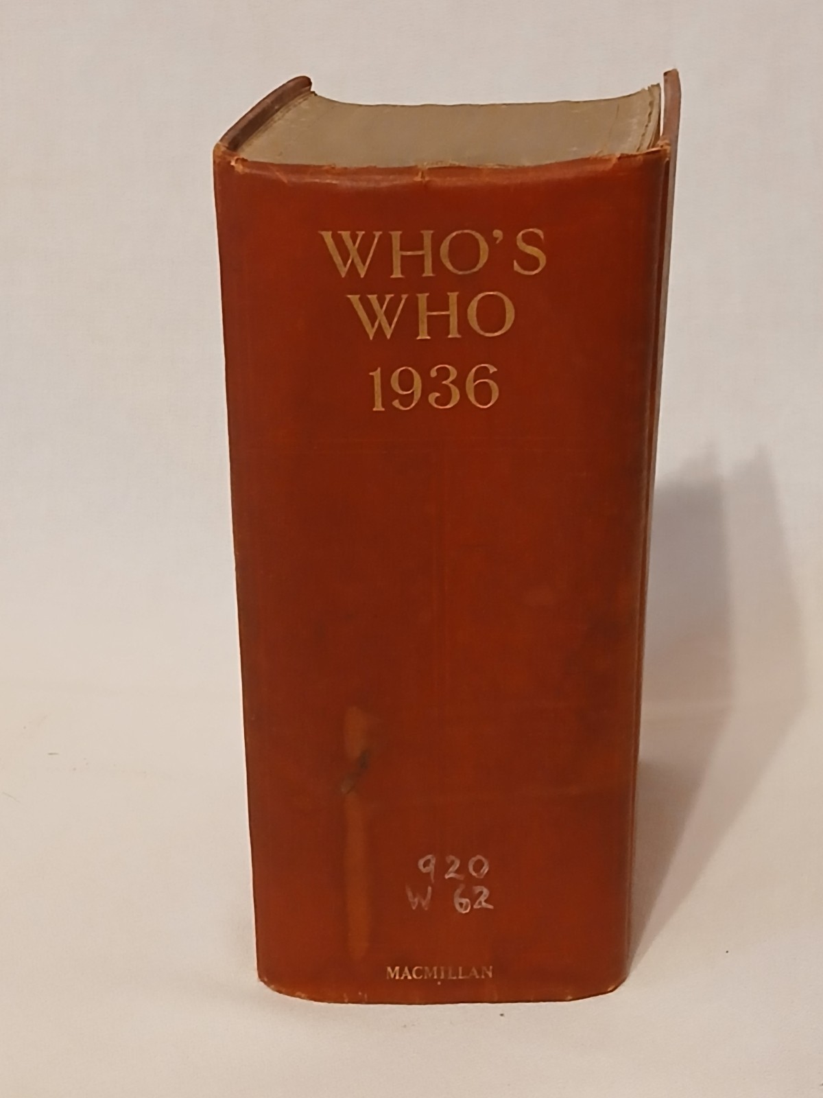 Antique Who’s Who 1936 HC Book – London A&C Black Limited New York – Macmillan