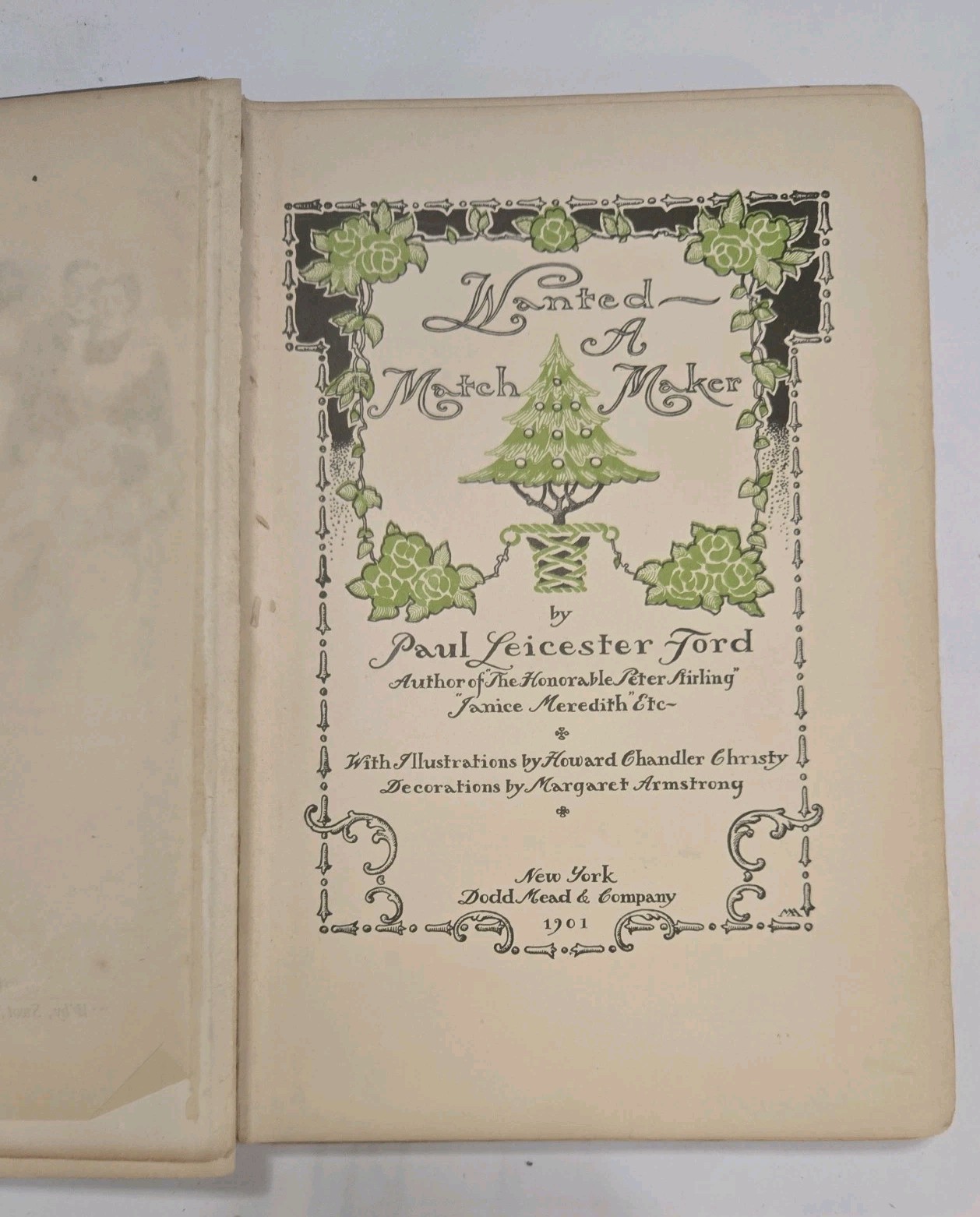 Rare 1900 Wanted: A Matchmaker by Paul Leicester Ford –Antique Hardcover
