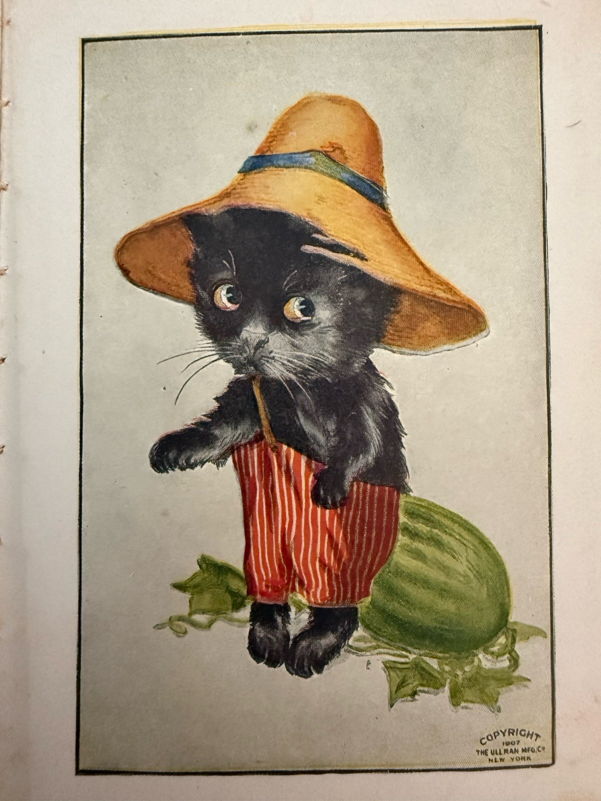 Antique 1908 Three Little Kittens Ullman Red Line Series 1st Ed Color Art
