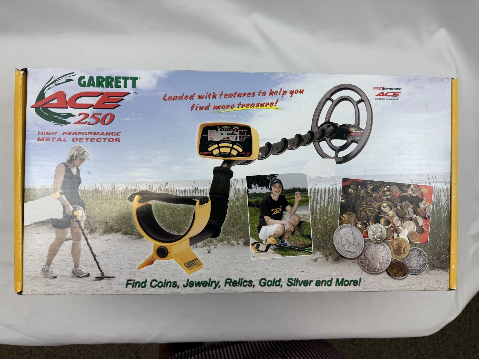 Garrett ACE 250 Metal Detector- FOR PARTS ONLY