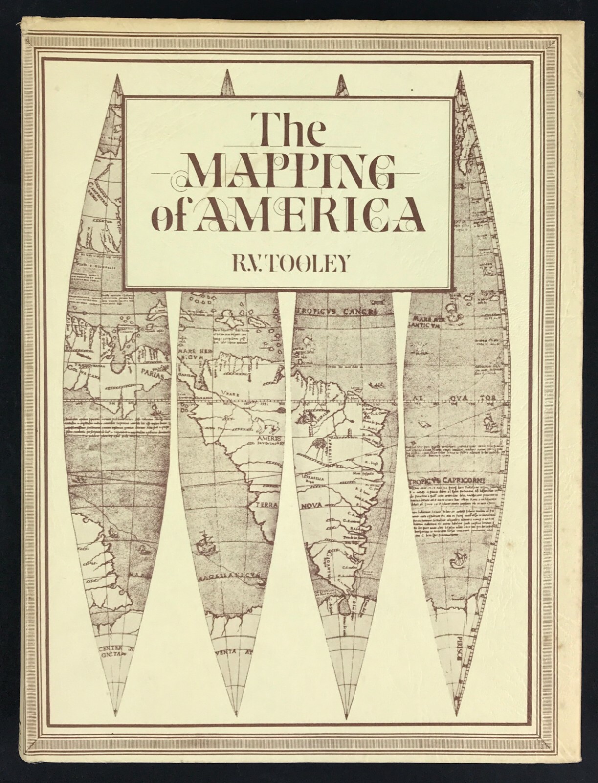Mapping of America by R. V. Tooley original collectors 1980 book