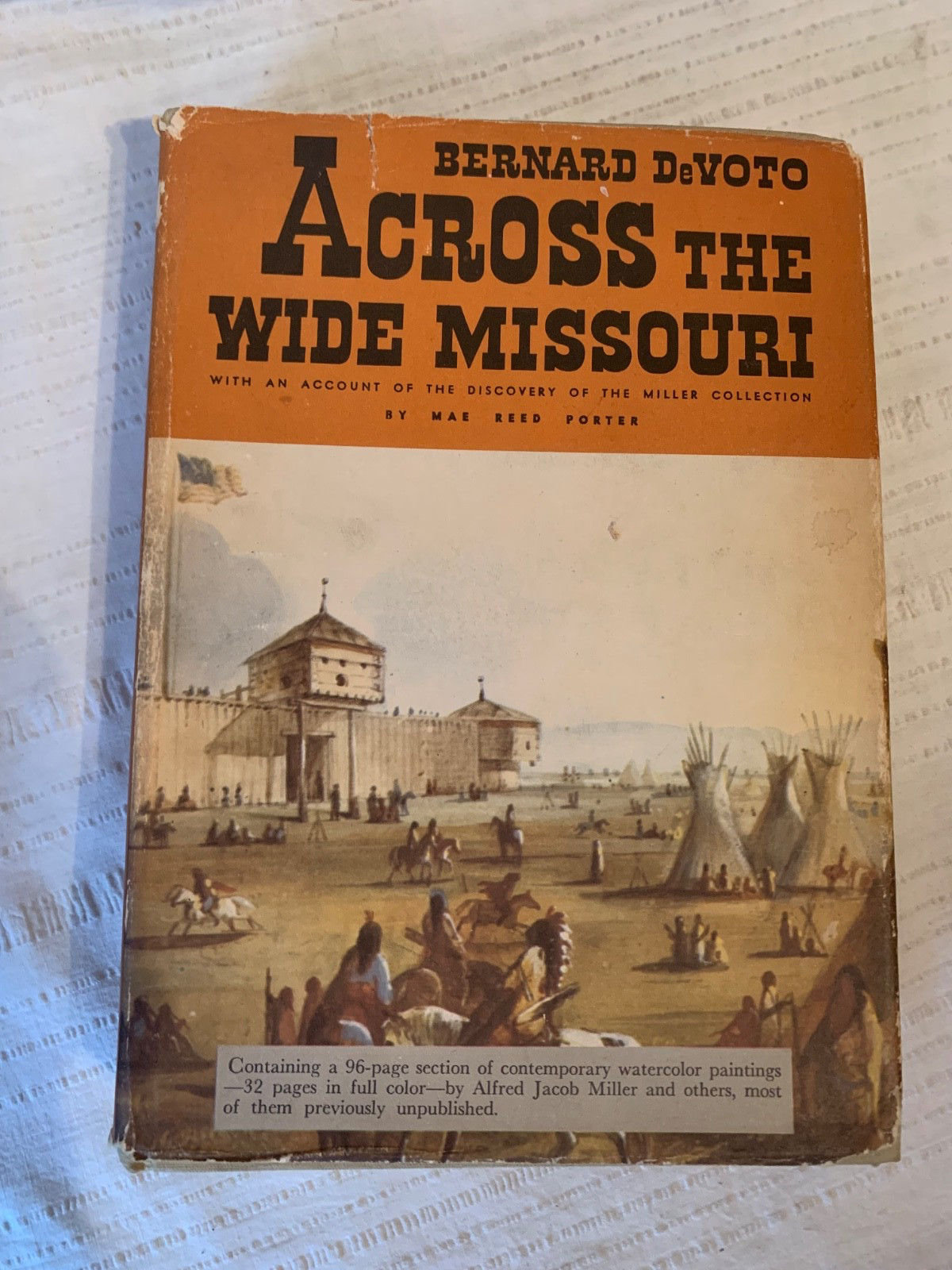 Vintage Across the Wide Missouri Bernard DeVoto 1947 HC Illustrated USA History