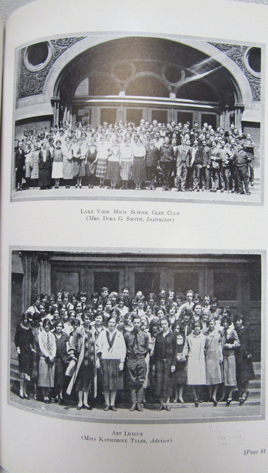 1925 Lake View High School Chicago Illinois The Red & White Yearbook Book