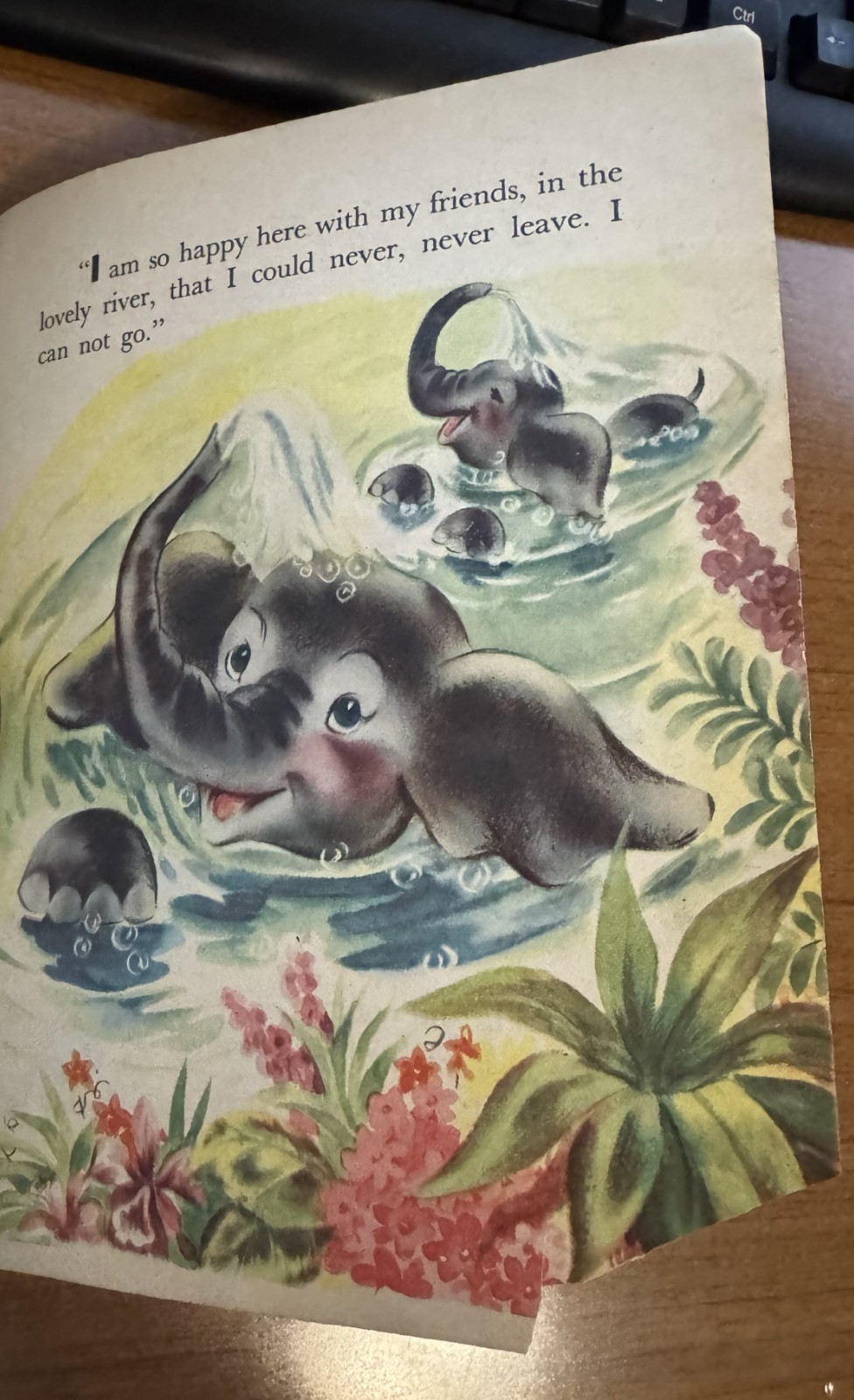 The Elephant’s Dilemma 1946 Vintage Bonnie Book Dee Thomas Illustrated by Kippy