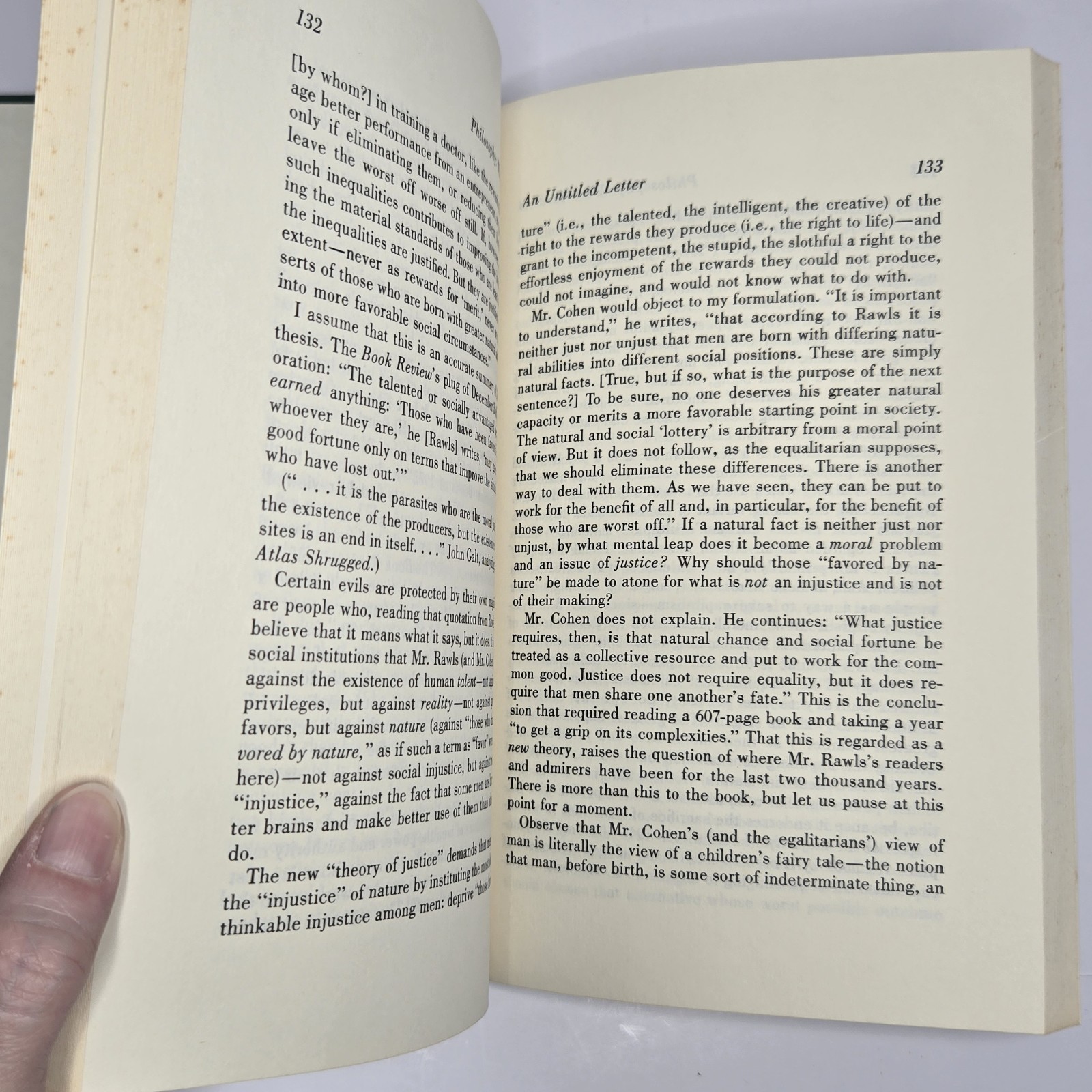 Philosphy: Who Needs It By Ayn Rand – 1982 1st Edition 1st Printing Stamp – HCDJ