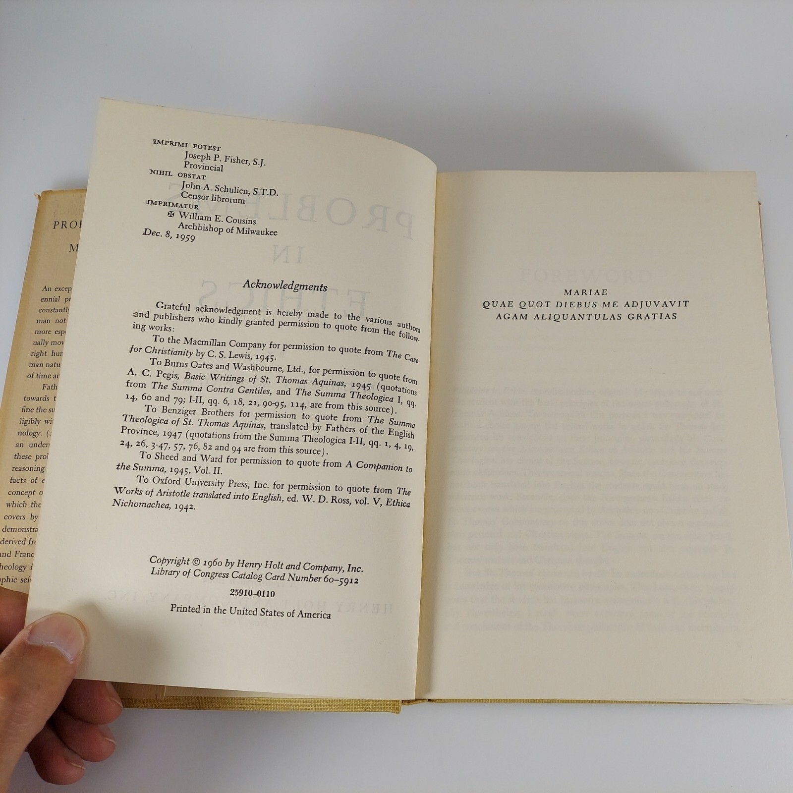 Problems In Ethics Michael V. Murray 1960 HCDJ Henry Holt & Company