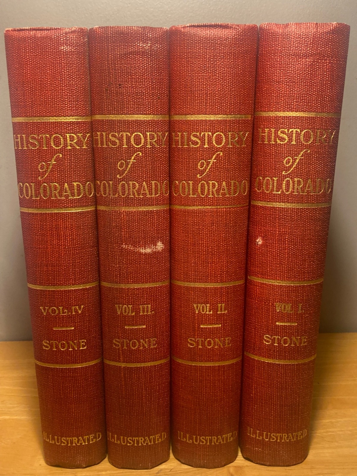 RARE! 1918 History Of Colorado – Wilbur Fisk Stone 4 Volumes Complete, 3400 pgs