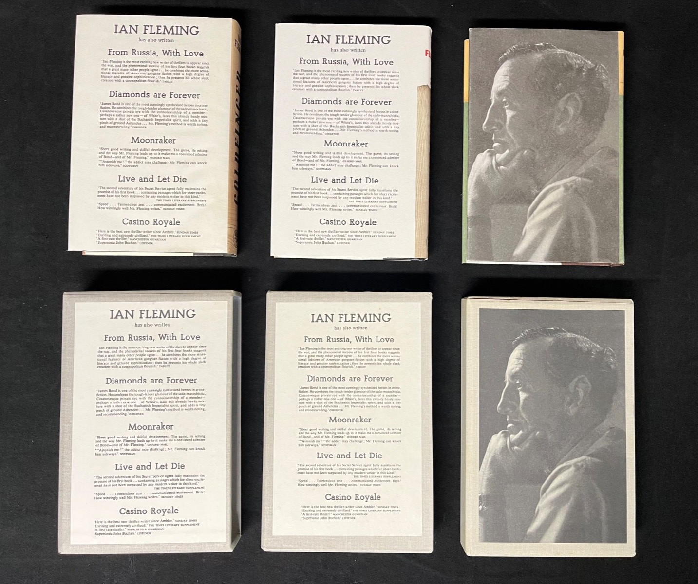 JAMES BOND 007 FIRST EDITION LIBRARY Ian Fleming Complete 14 Book Set Repro Lot