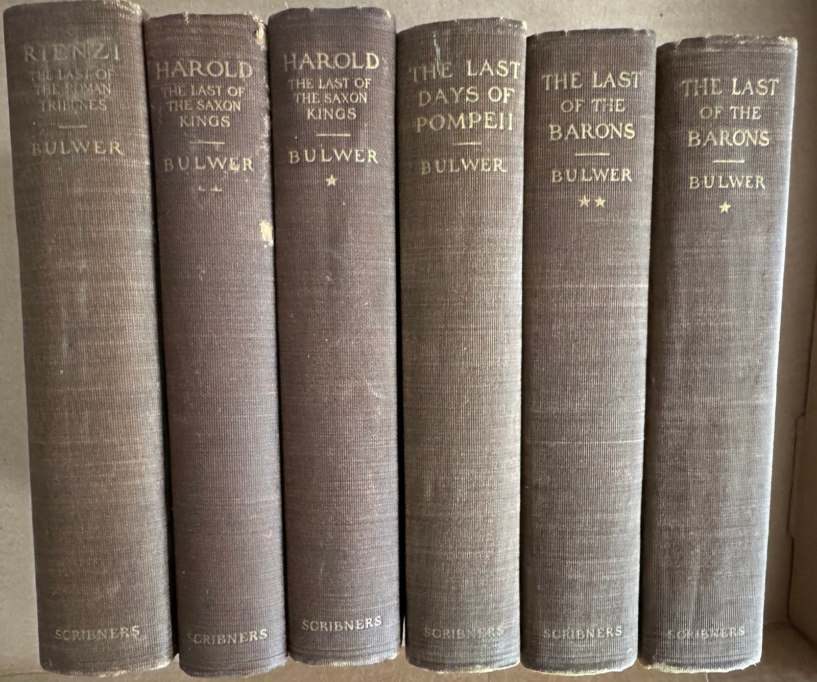 Rare 1902 Edward Bulwer Lytton 6 Antique Books