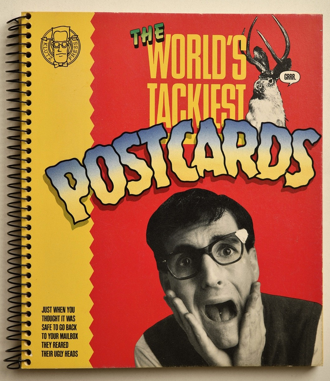 The World’s Tackiest Postcards, 1987 Klutz Press, Spiral Binding, Preowned VG+