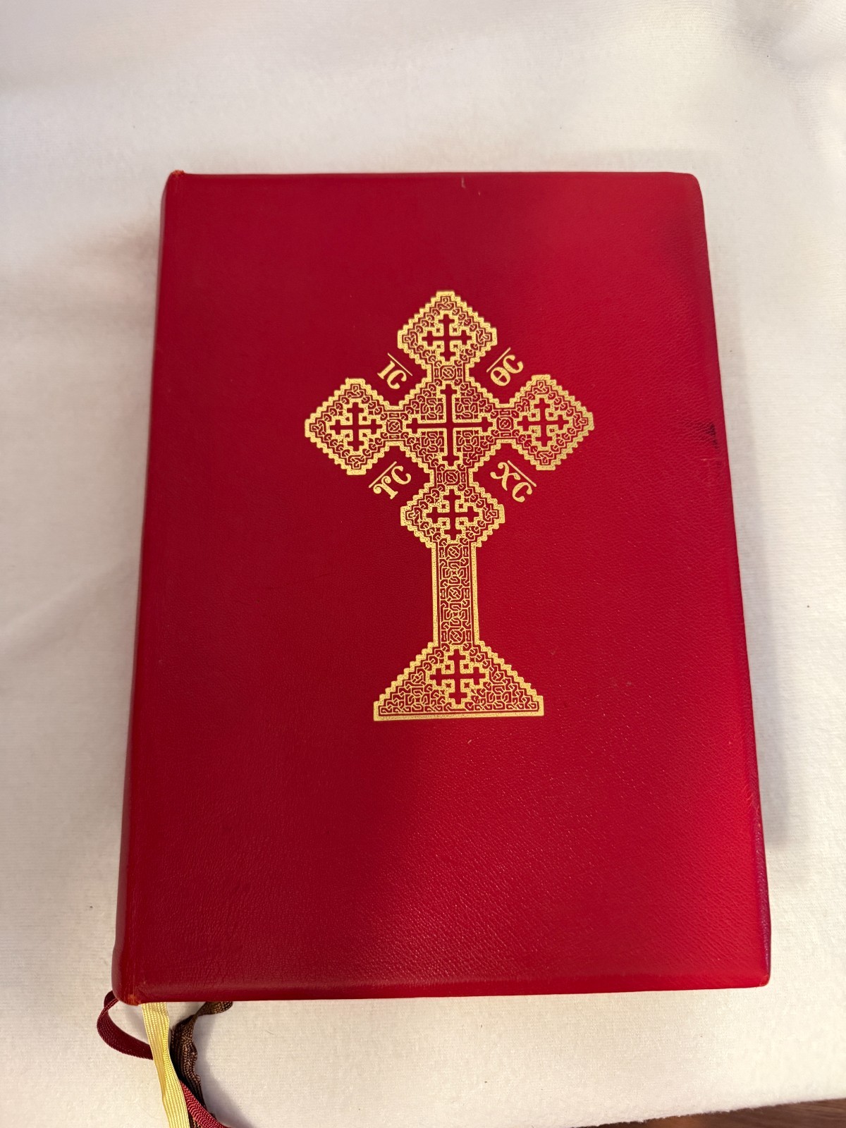 COPTIC ARABIC GREEK Catholic Liturgical Prayer Book HC Red Ribbon