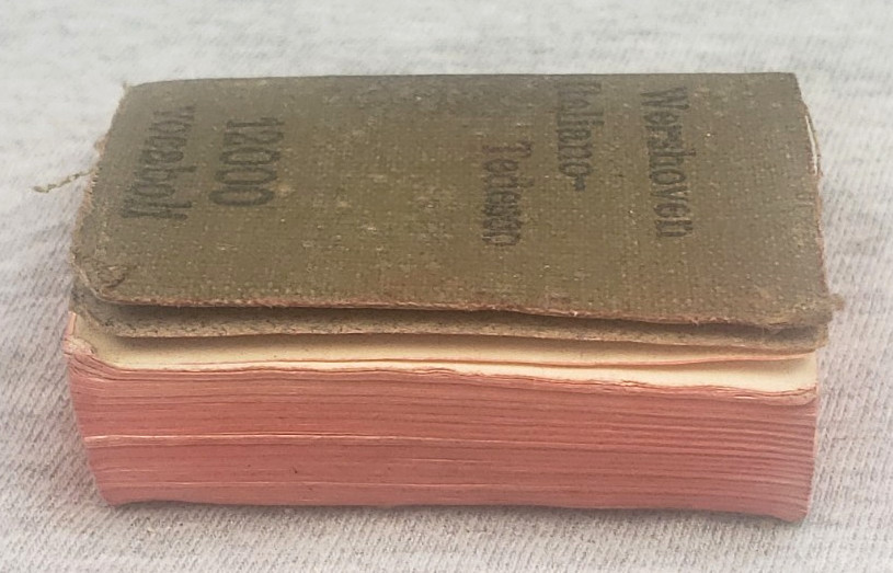 Miniature Italian German Wershoven 12,000 Word Dictionary Softback 1-3/8″