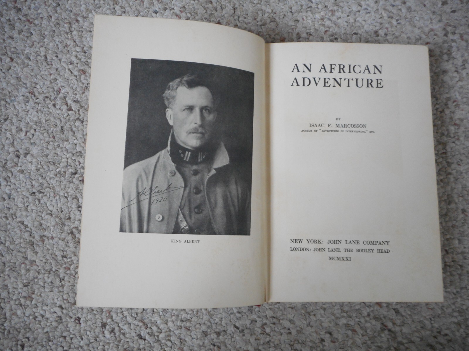An African Adventure by Isaac Marcosson Illustrated with Photos Congo 1921