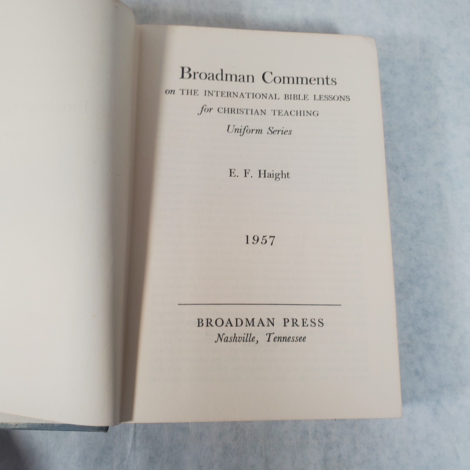 Broadman Comments: Sunday School Lessons, 1954 & 1957 by Robert Paul Caudill