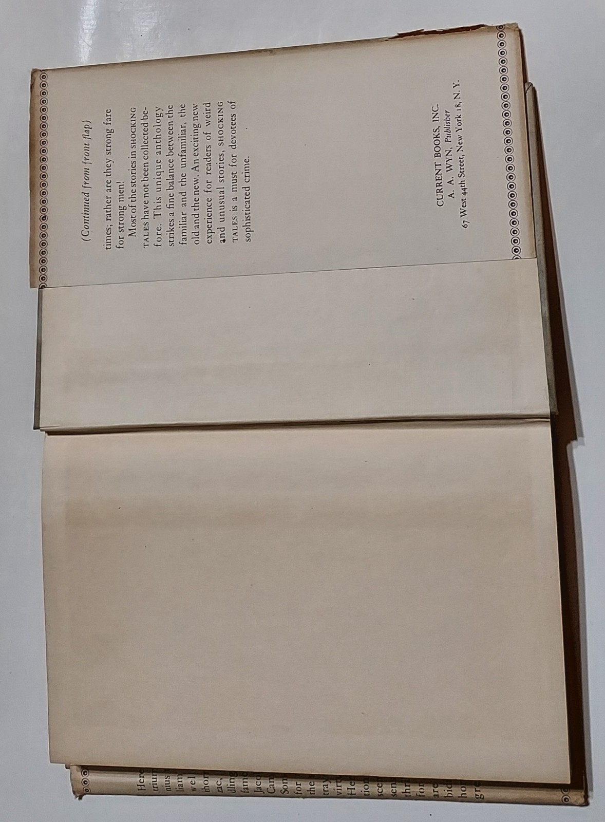 SHOCKING TALES – Brunner, 1st 1946 – SHORT STORIES HORROR REVENGE MYSTERY EVIL