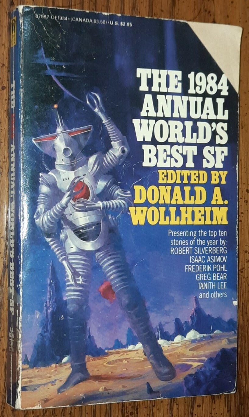 1984 Annual World’s Best SF Donald Wollheim Vincent DiFate Daw 87997 Robot Cover