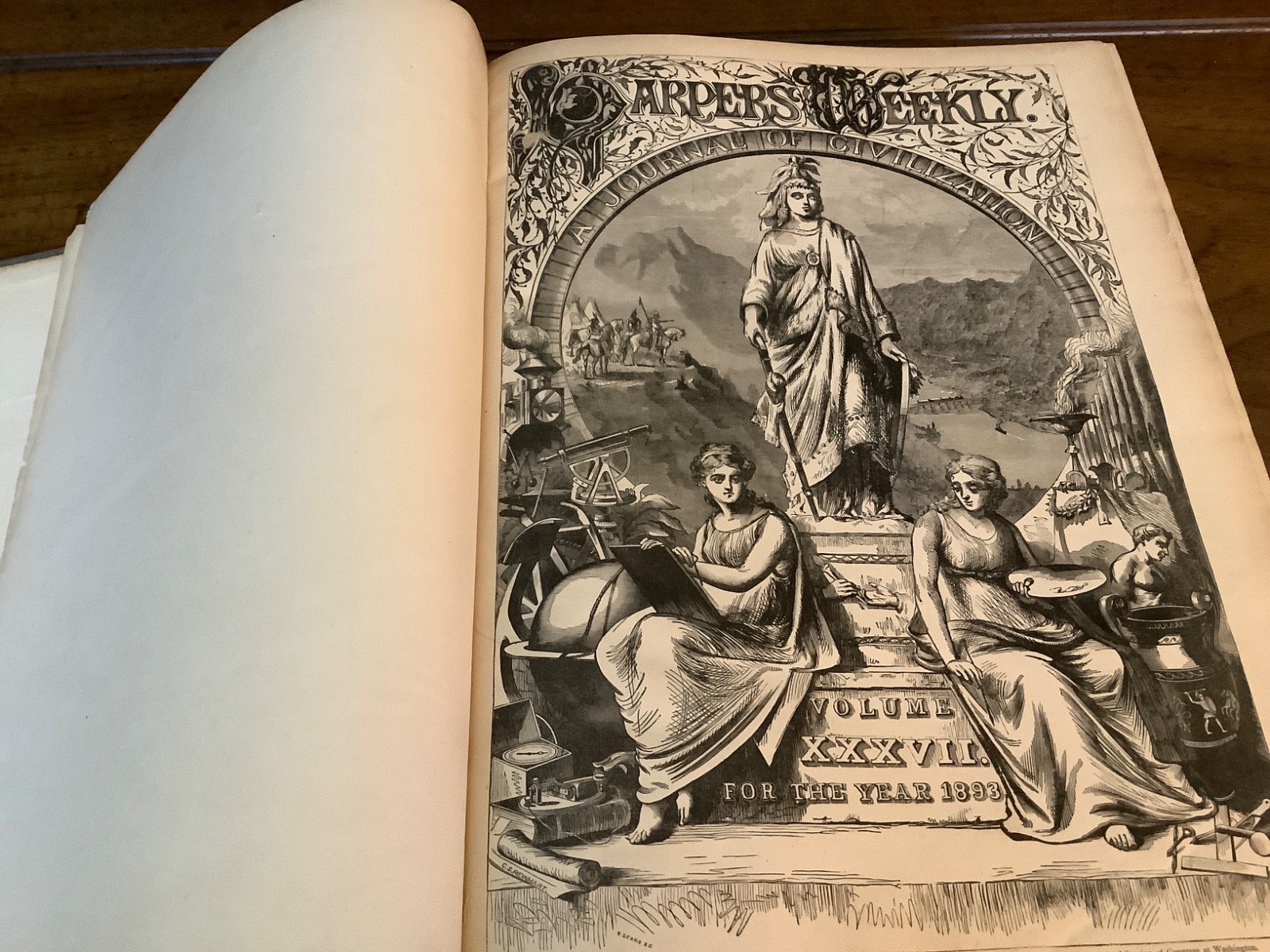 1893 HARPER’S WEEKLY JOURNAL OF CIVILIZATION ALL ISSUES JAN to DEC