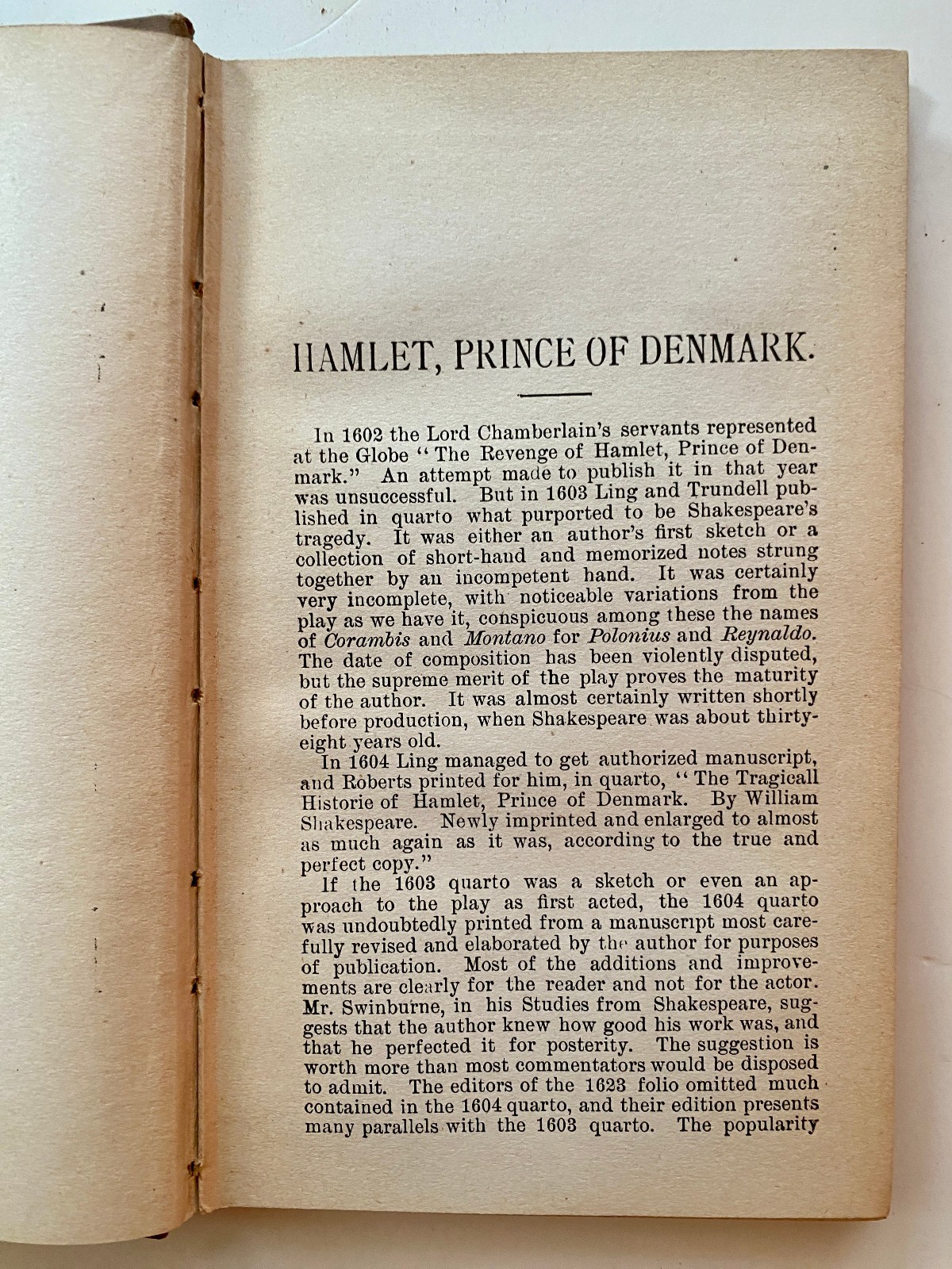Hamlet Shakespeare edited Clark & Wright DECORATIVE GIFT BINDING 1890s Vintage