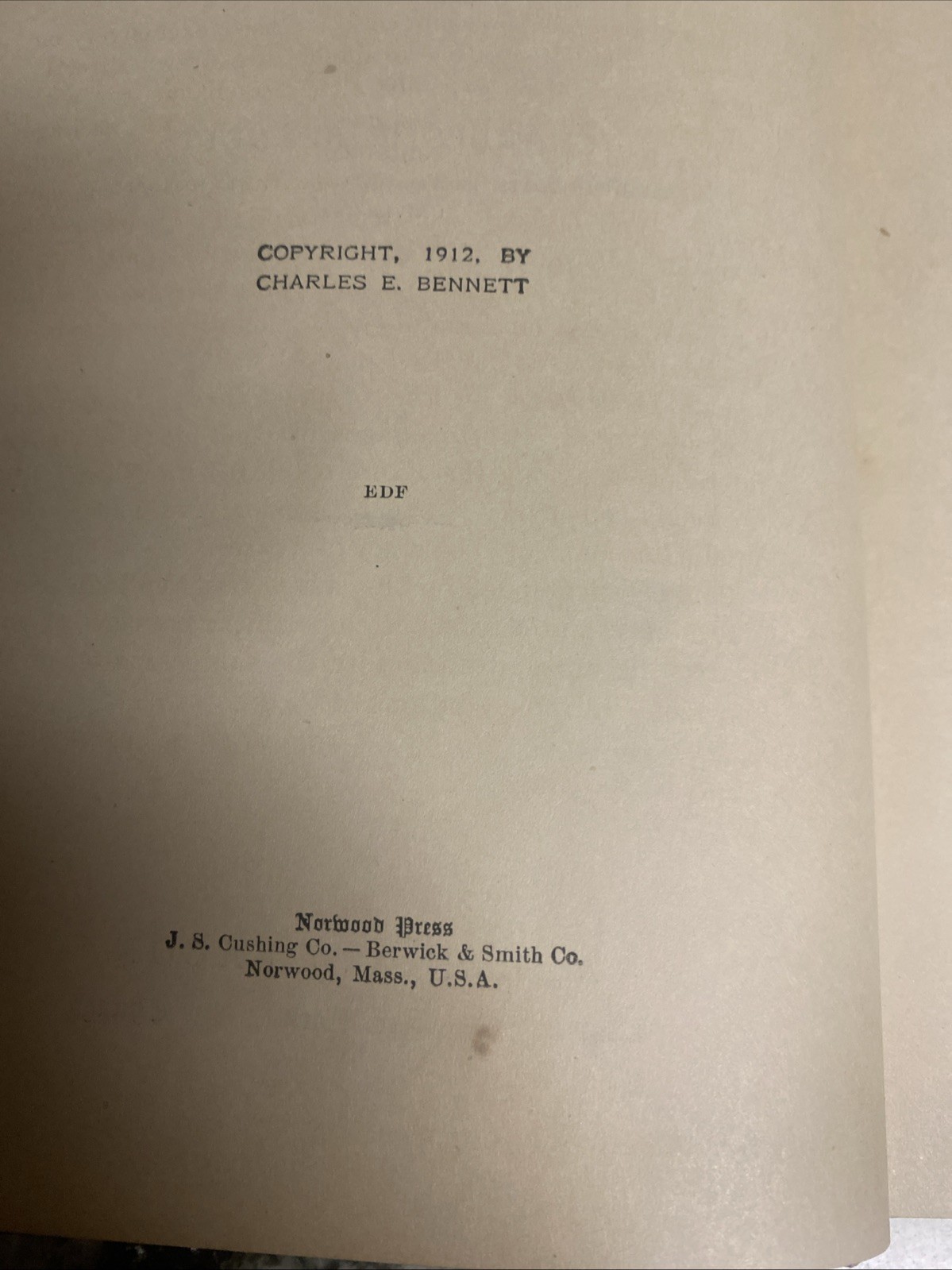 A NEW LATIN COMPOSITION by Charles E. Bennett (1912, Hardcover)