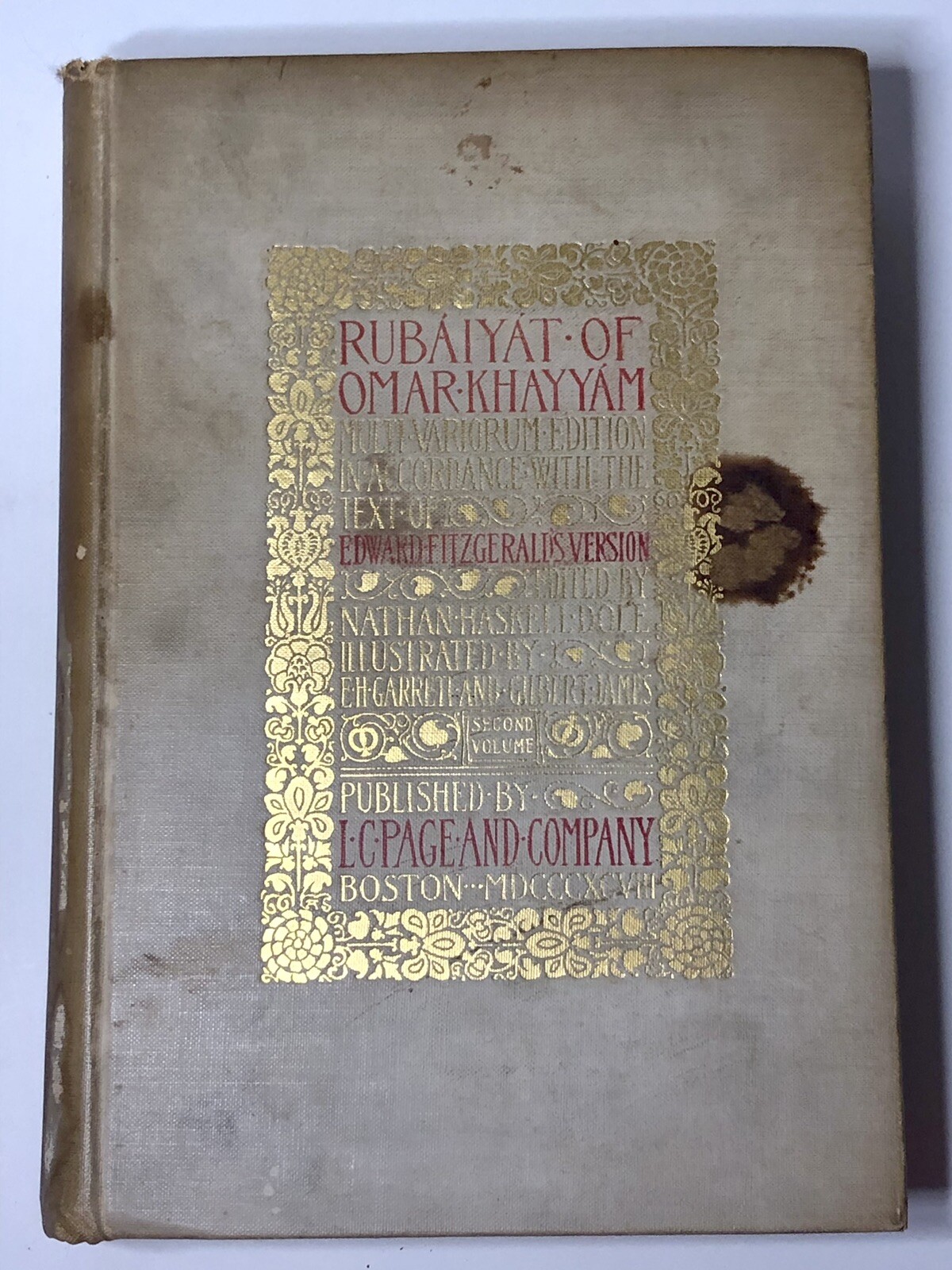Rubaiyat Of Omar Khayyam 1897 Vol 2 English French German Italian Danish transla