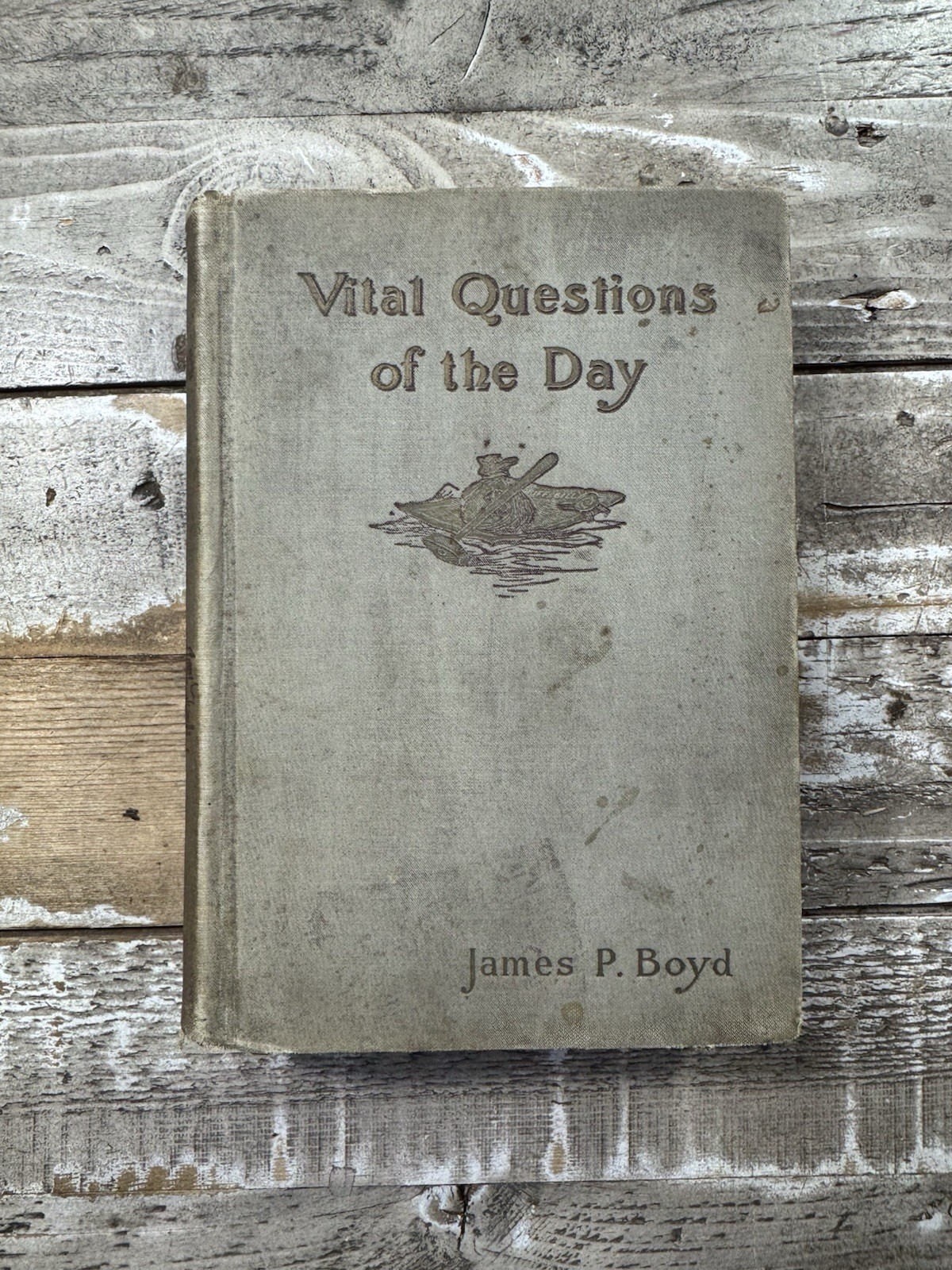 1894 Antique Economics Book “Vital Questions of the Day” Illustrated