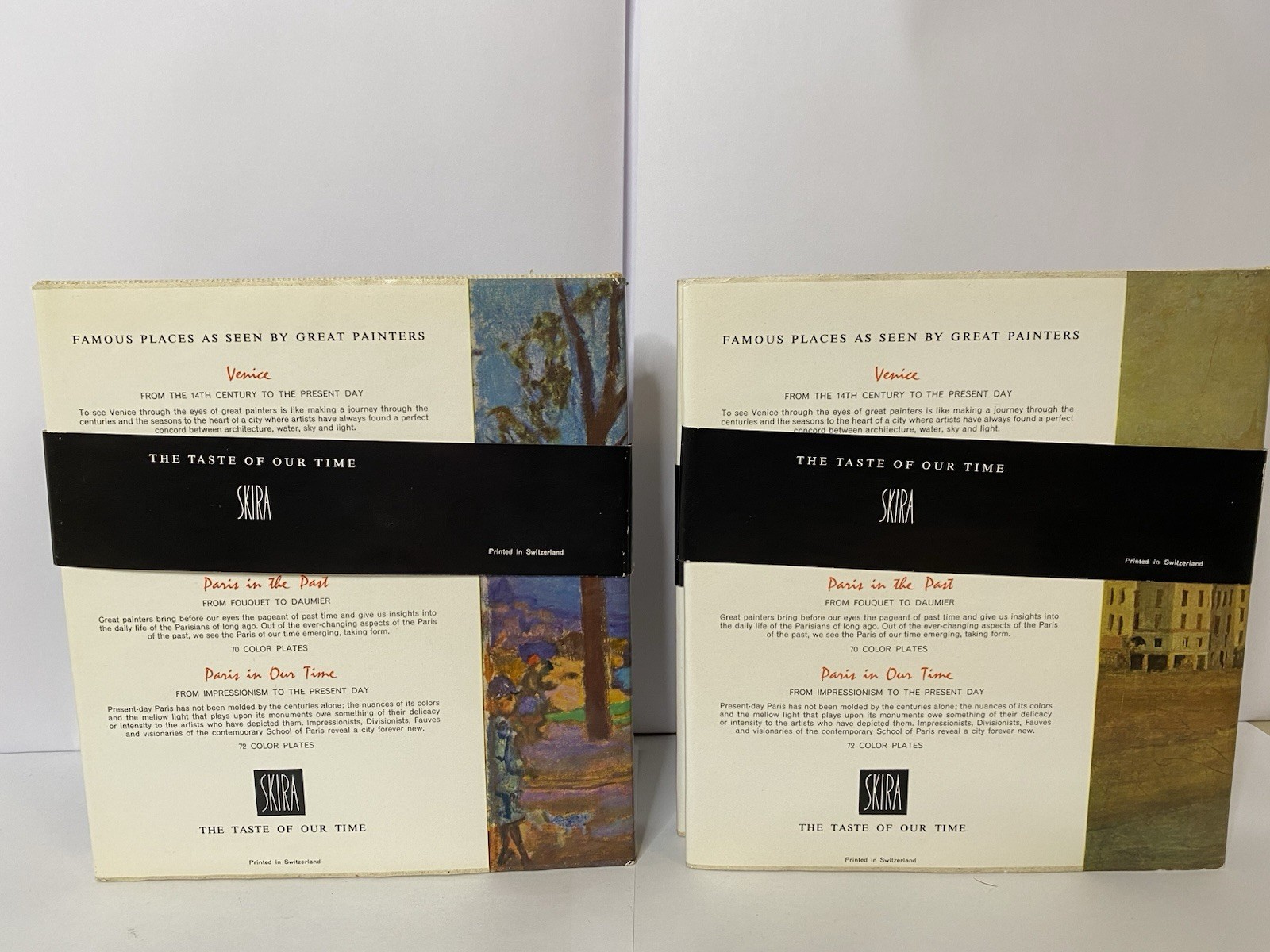 Paris In the Past, Paris in Our Time Two (2) Skira Art Books – box hardcovers