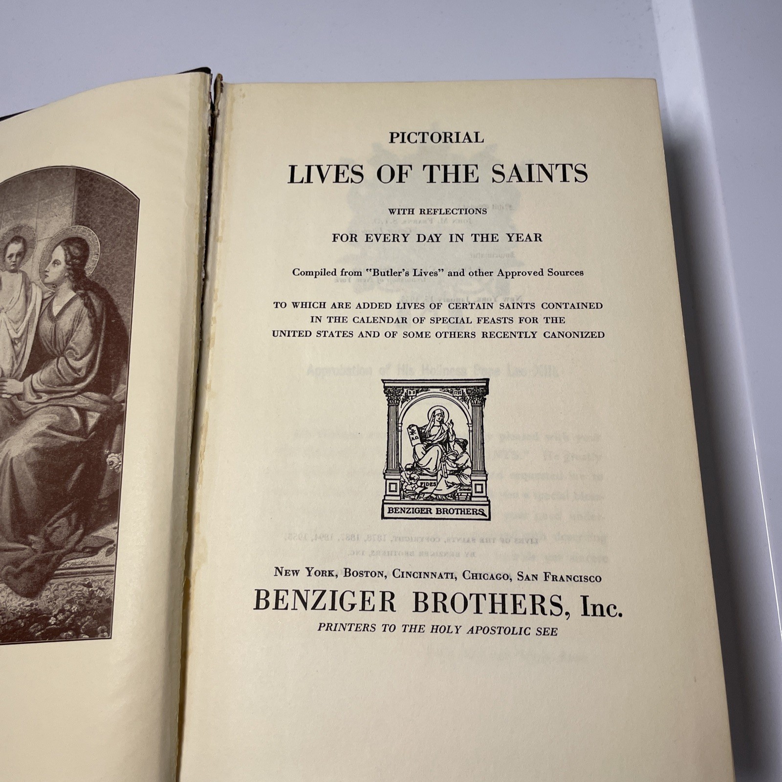 Vintage 1955 Lives of the Saints Rev Alban Butler Benziger Brothers Hardcover