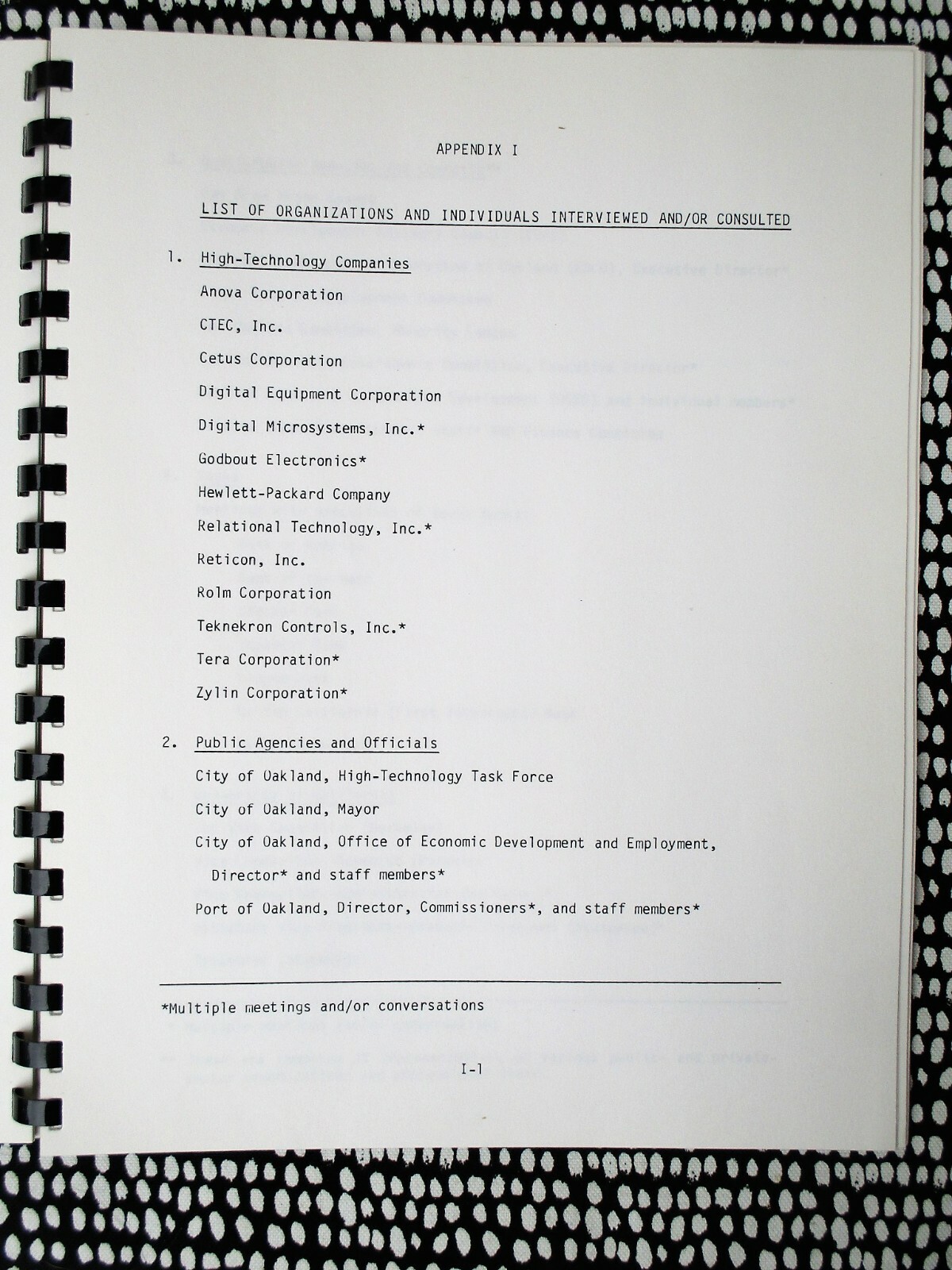 1981 ATTRACTING HIGH-TECHNOLOGY to OAKLAND California REPORT & ACTION PLAN