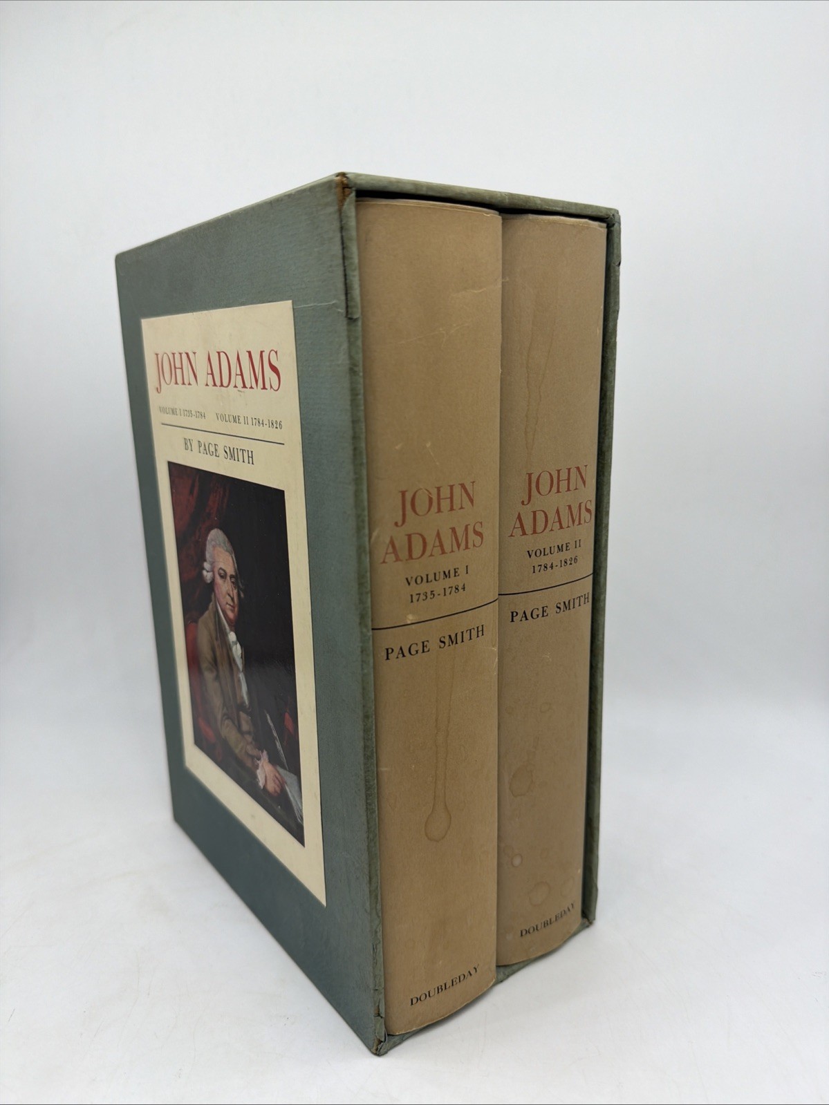 John Adams by Page Smith (HC DJ 1962-1963) 2 Vol. Set in Sleeve 1st Ed BOMC