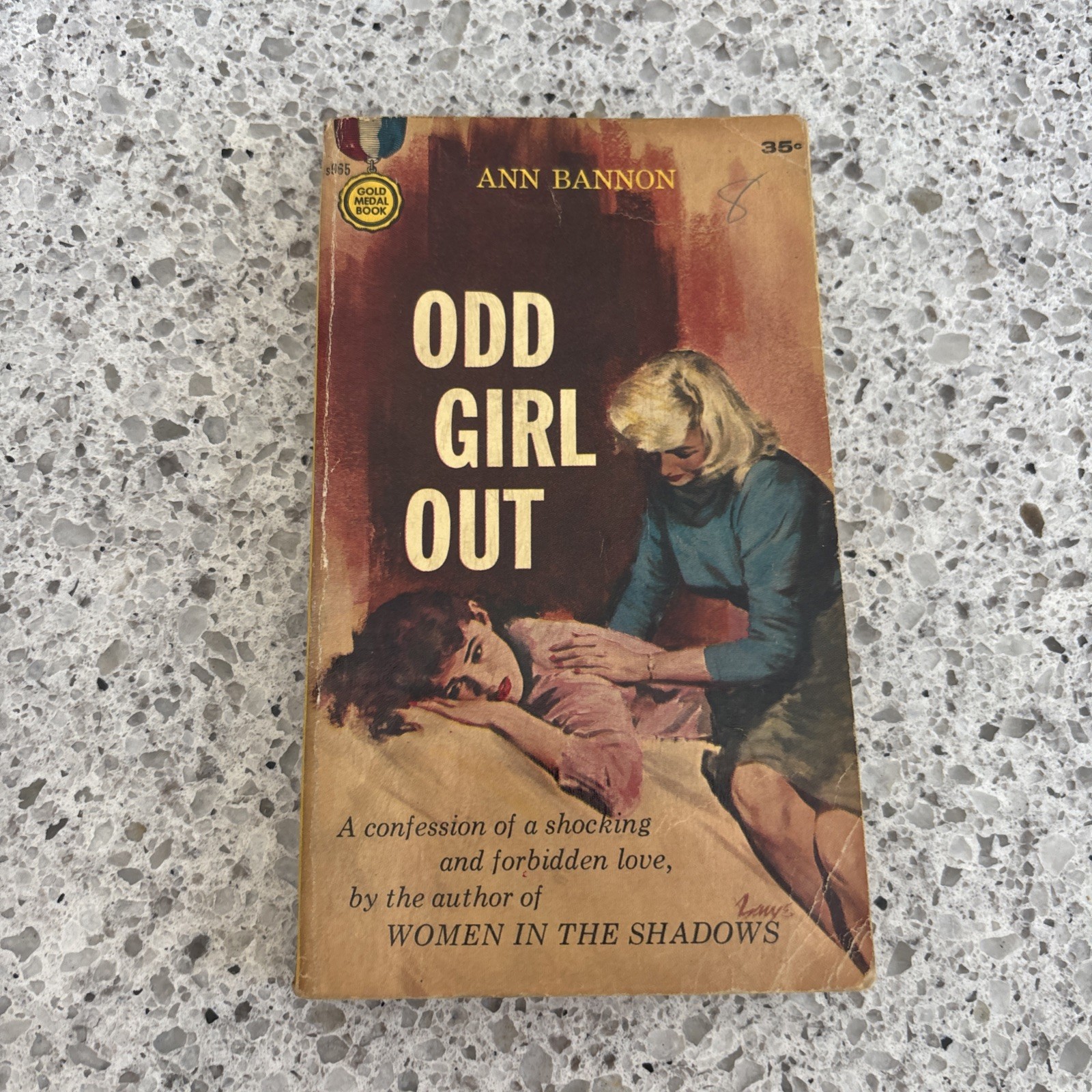 Odd Girl Out by Ann Bannon 1957 3Rd prt Lesbian Pulp Vintage Barye cover art VG