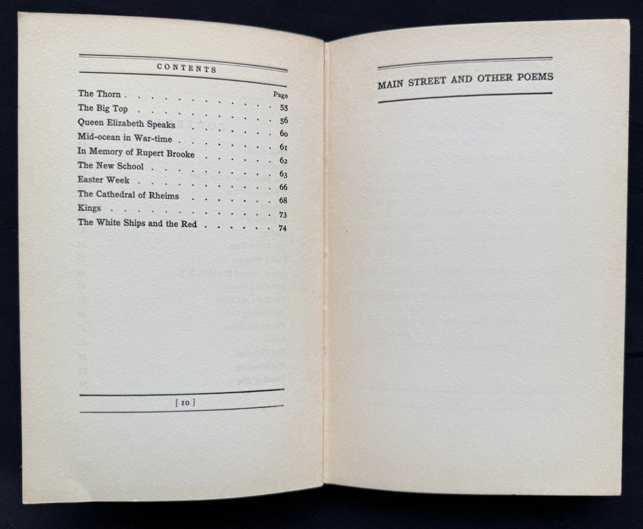 Joyce Kilmer, Main Street and Other Poems ~ 1st/1st ~ 1917 ~ G. H. Doran Co.