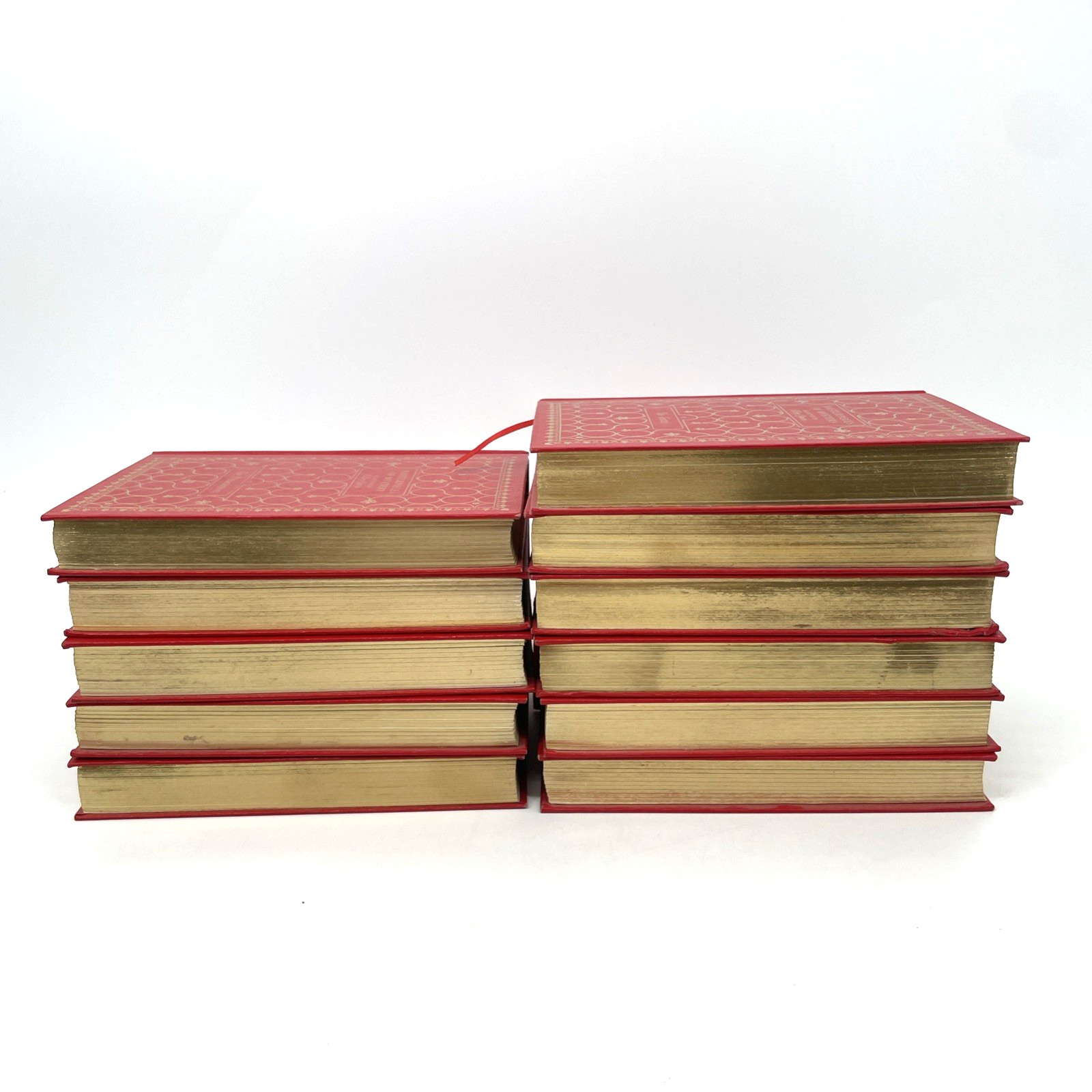 Lot of 11 Masterpieces of Mystery Ellery Queen Red Faux Leather 70s Gold Gilt HC