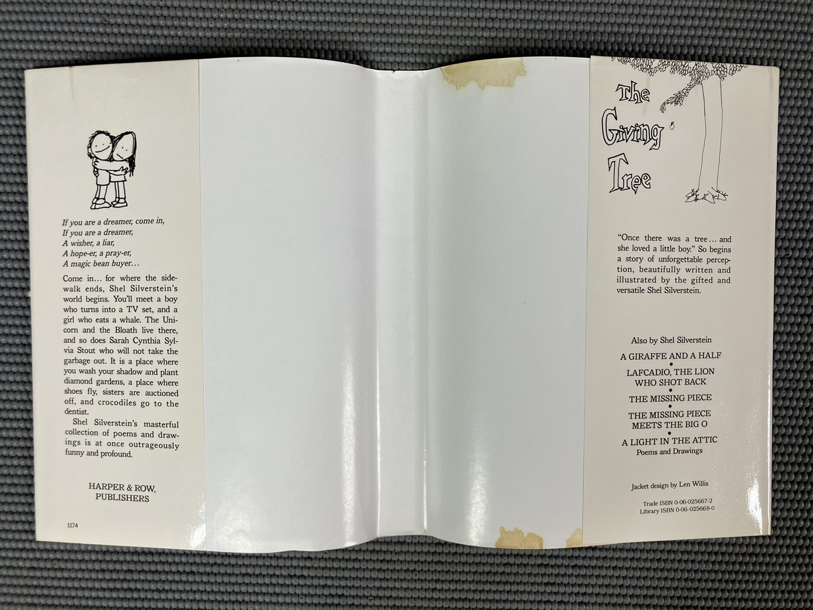 Where the Sidewalk Ends Shel Silverstein 1974 1st Edition + A Light In The Attic