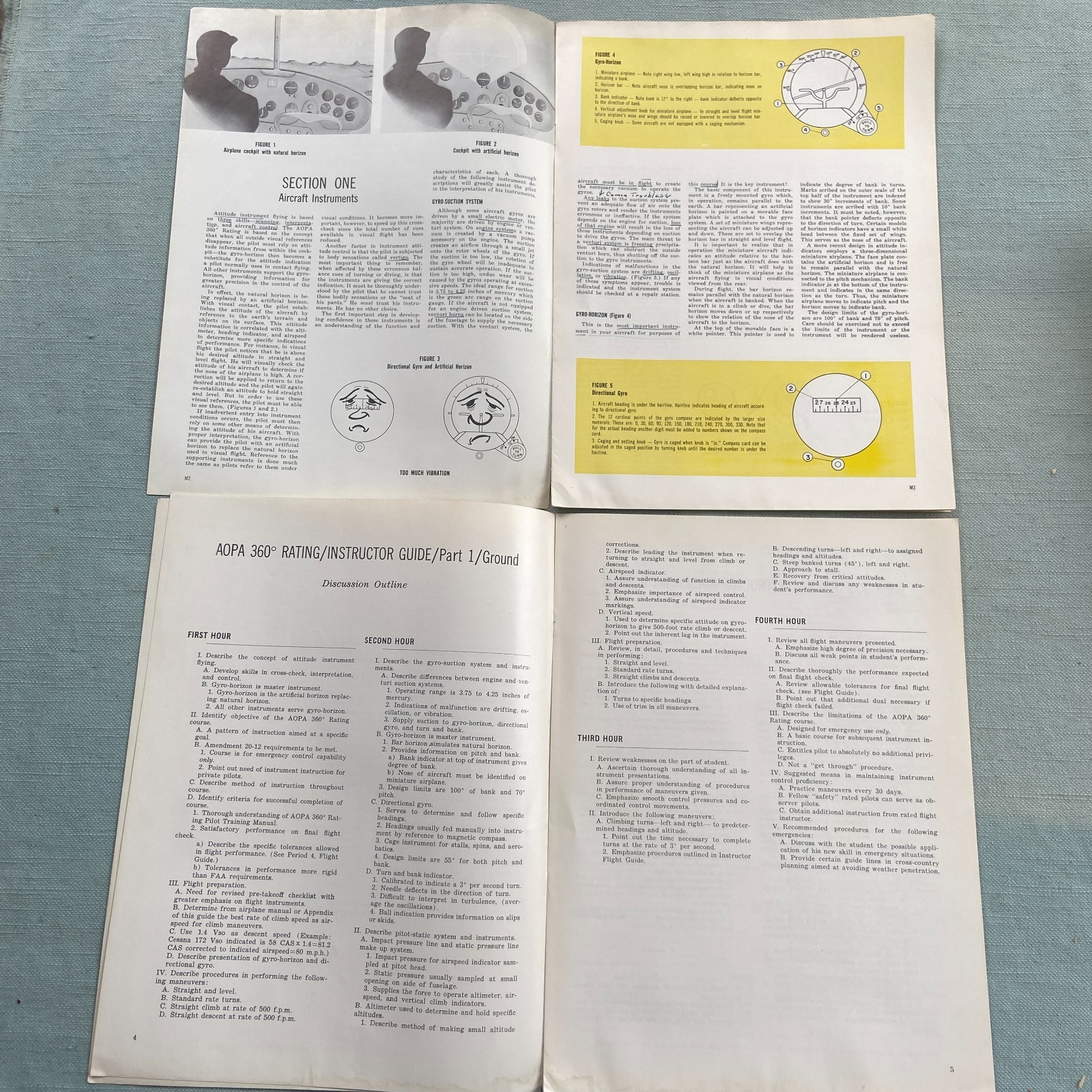 Pilot Training Manual Instructor Guide AOPA 360 Rating 1961 Federal Aviation VTG
