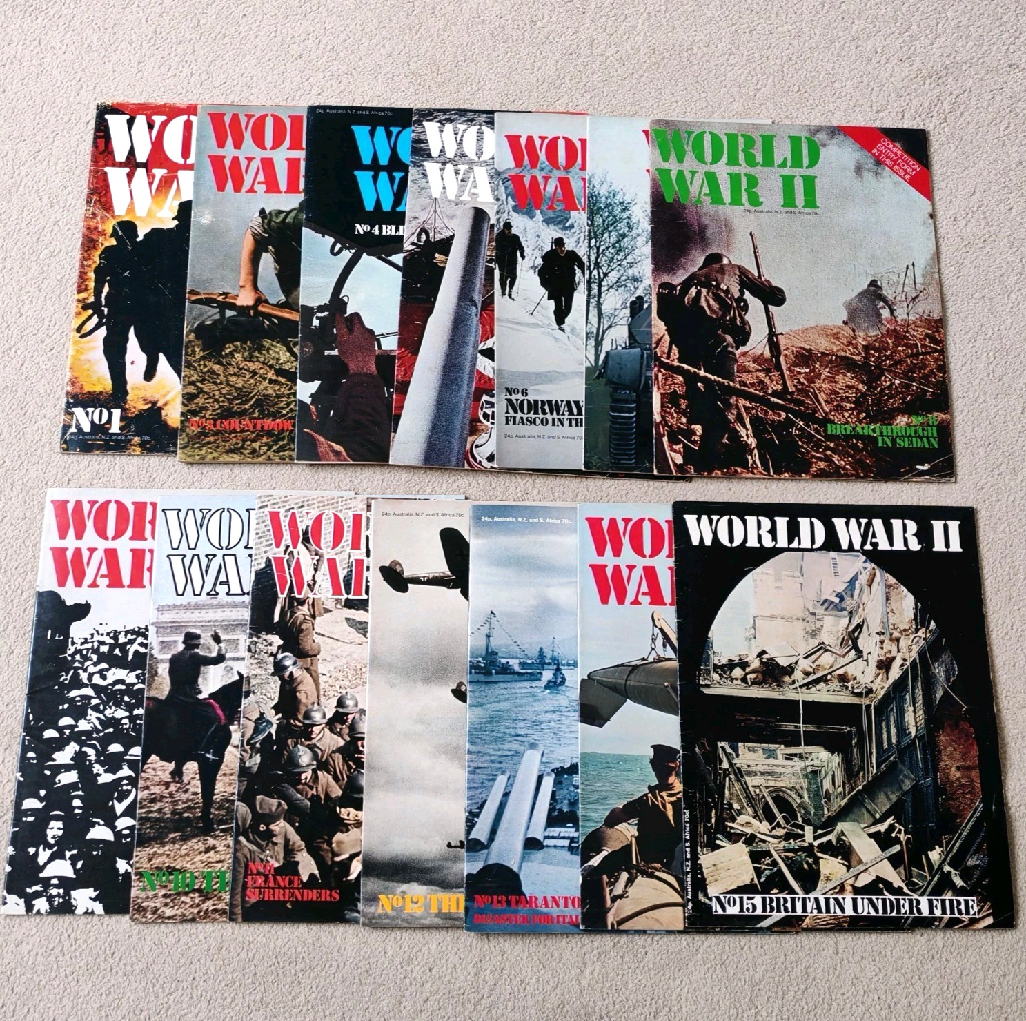 World War 2 Magazines Orbis Publishing Vol 1 (Parts 1 to 15) WW2 ll Eddie Bauer