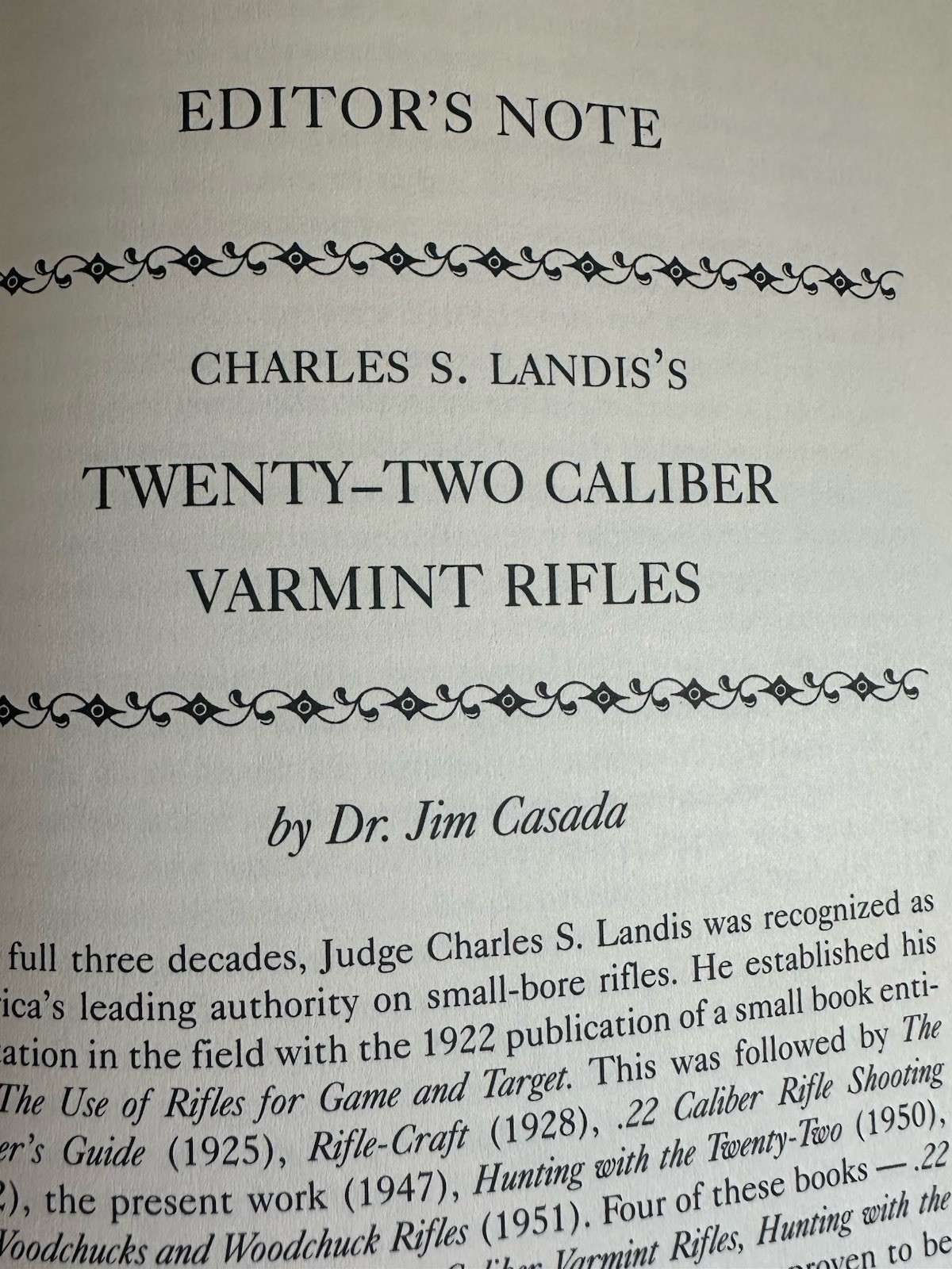 „.22 Caliber Varmint Rifles“ by CS Landis, NRA Firearms Classics Library HC 22k
