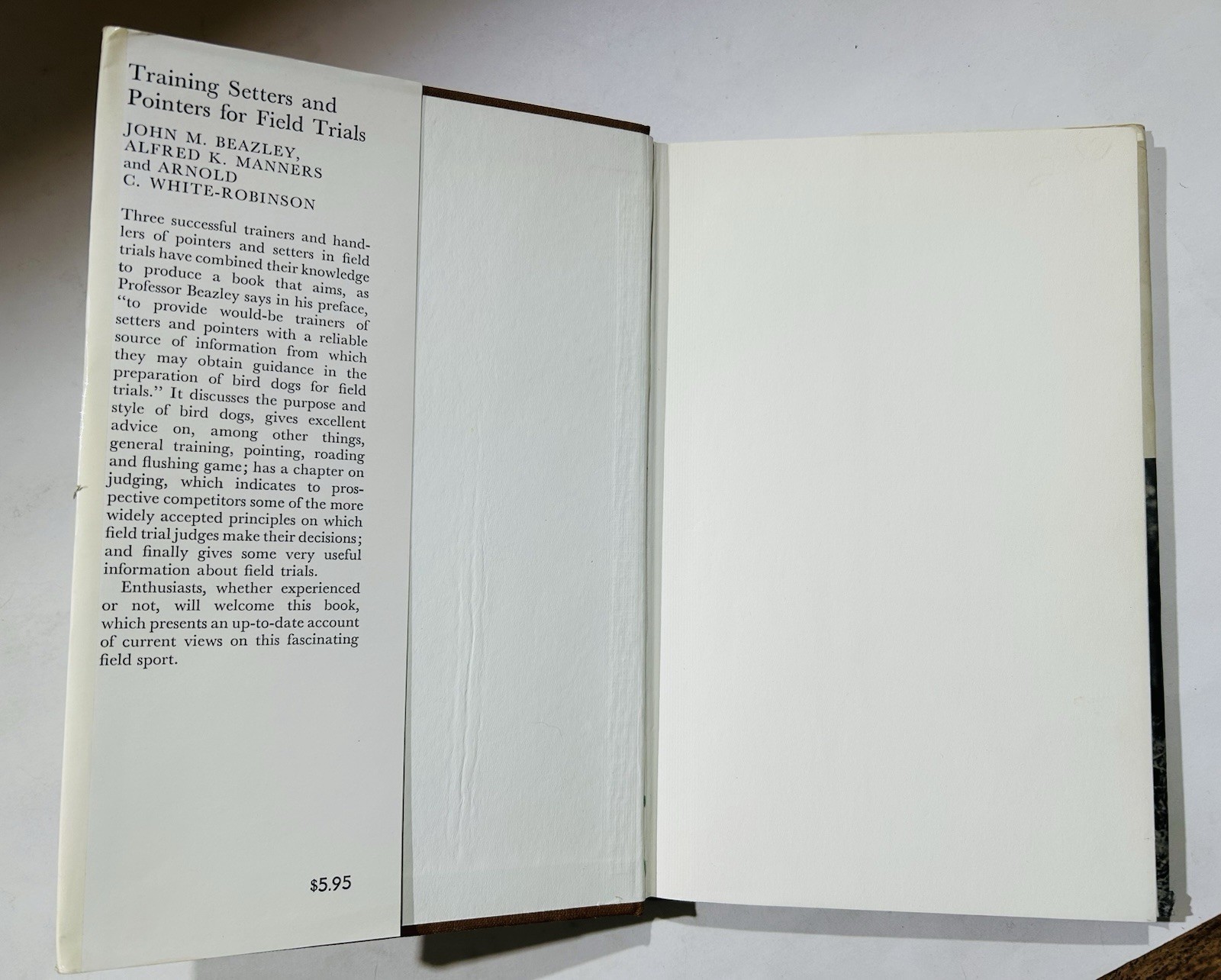 Training Setters and Pointers for Field Trials by John Beazley HC with DJ 1974