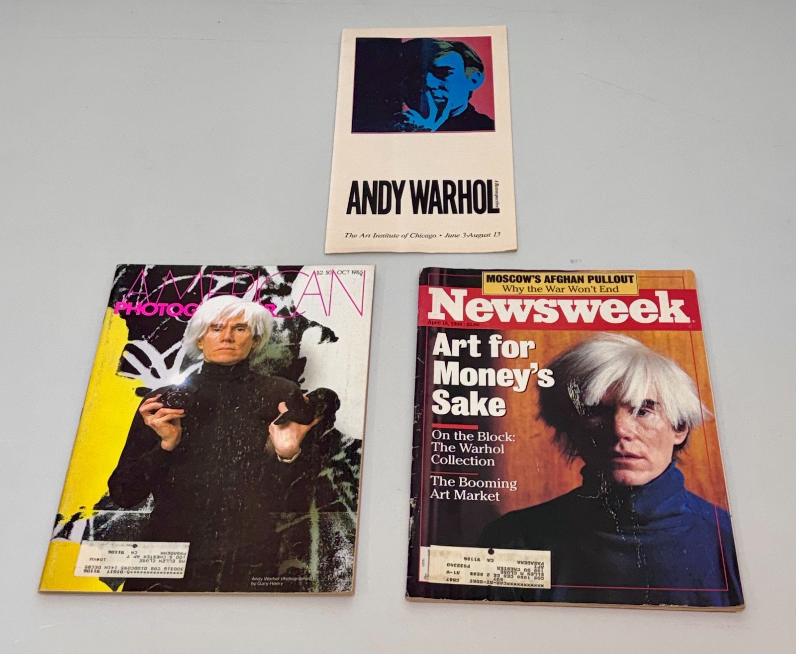Andy Warhol Art Institute Chicago 1989 – Newsweek 88 – American Photographer 85